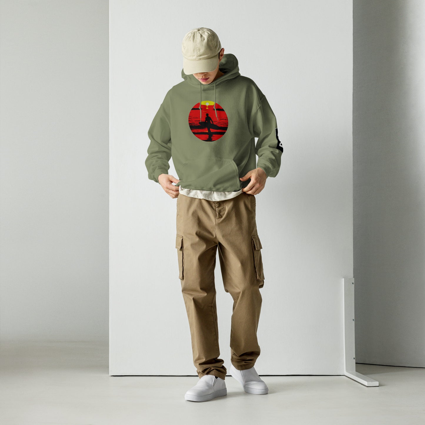 Burning Red Sunset Hoodie – Bold Comfort for Every Day