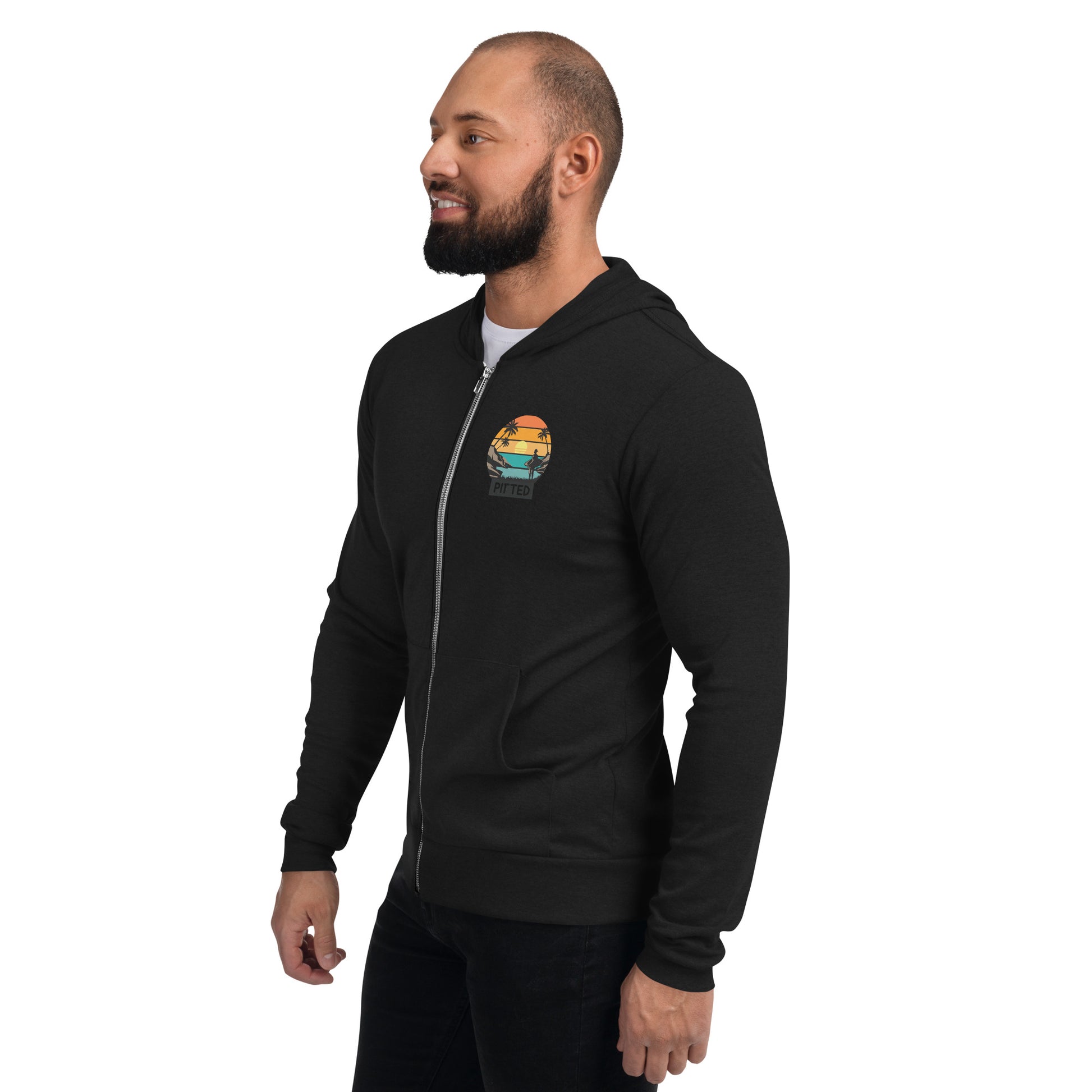 Beach Life Men's Zip-Up Hoodie - Stylish & Comfortable