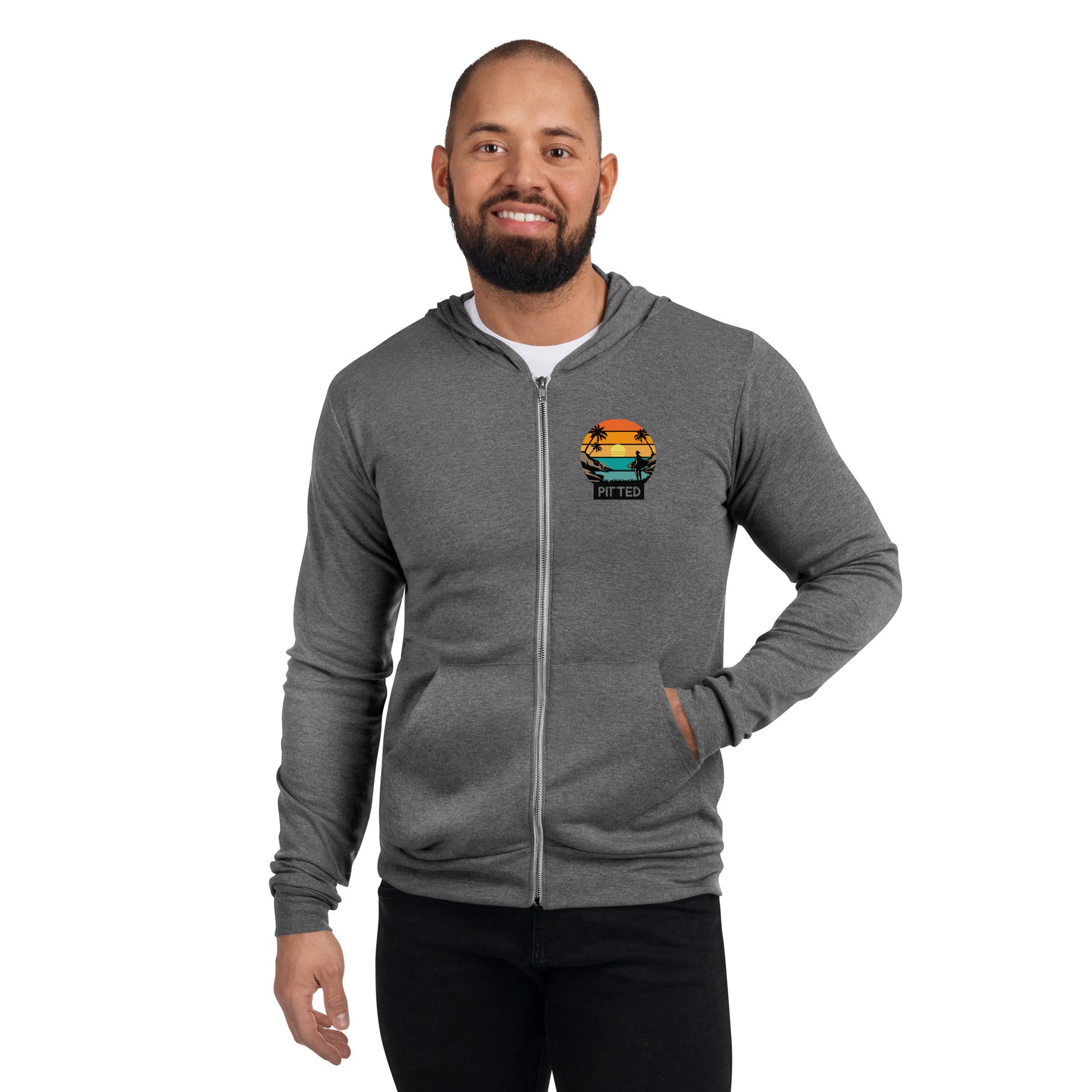 Beach Life Men's Zip-Up Hoodie - Stylish & Comfortable