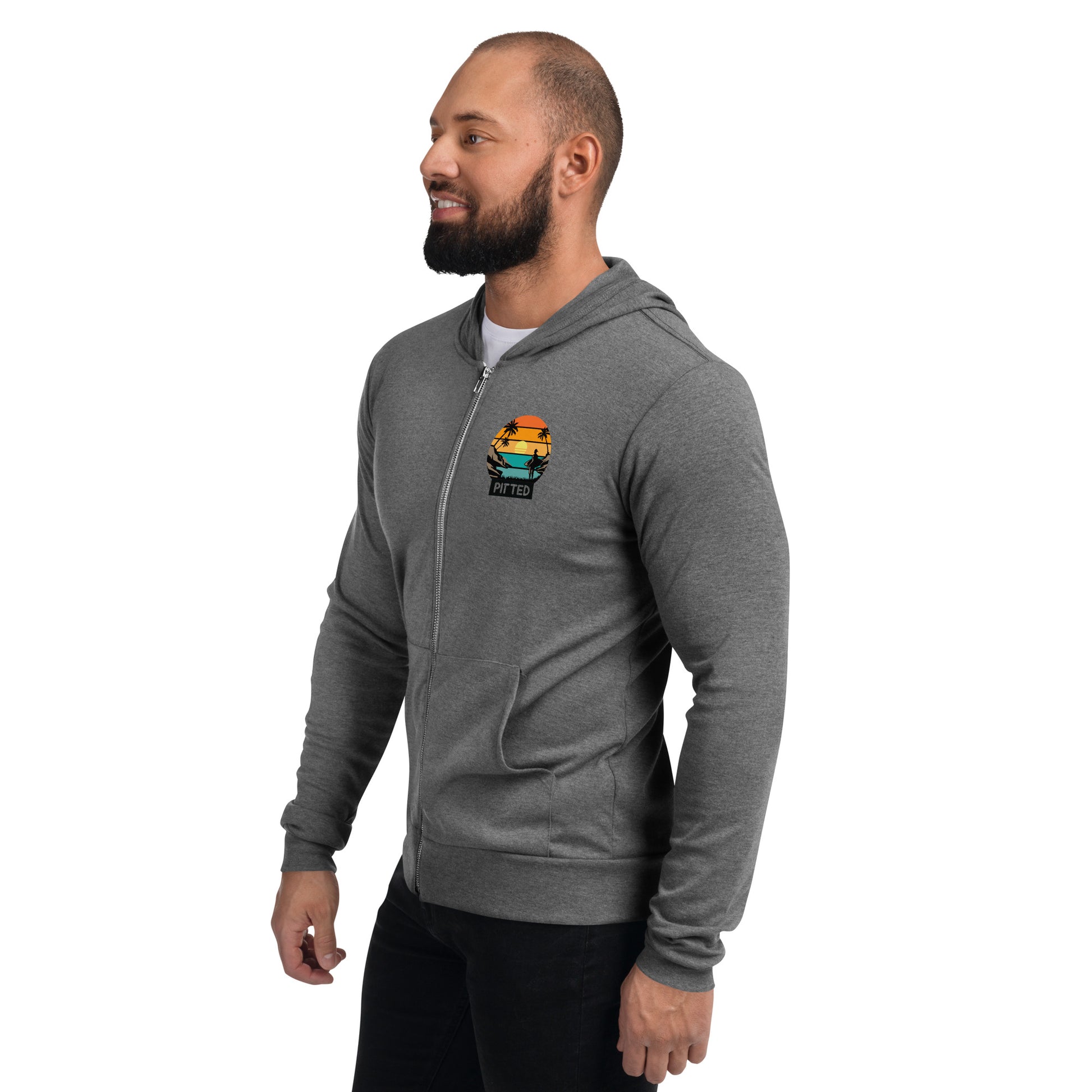 Beach Life Men's Zip-Up Hoodie - Stylish & Comfortable