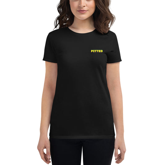 Bold Phased Yellow Women's Graphic Tee | PITTED Surf Apparel