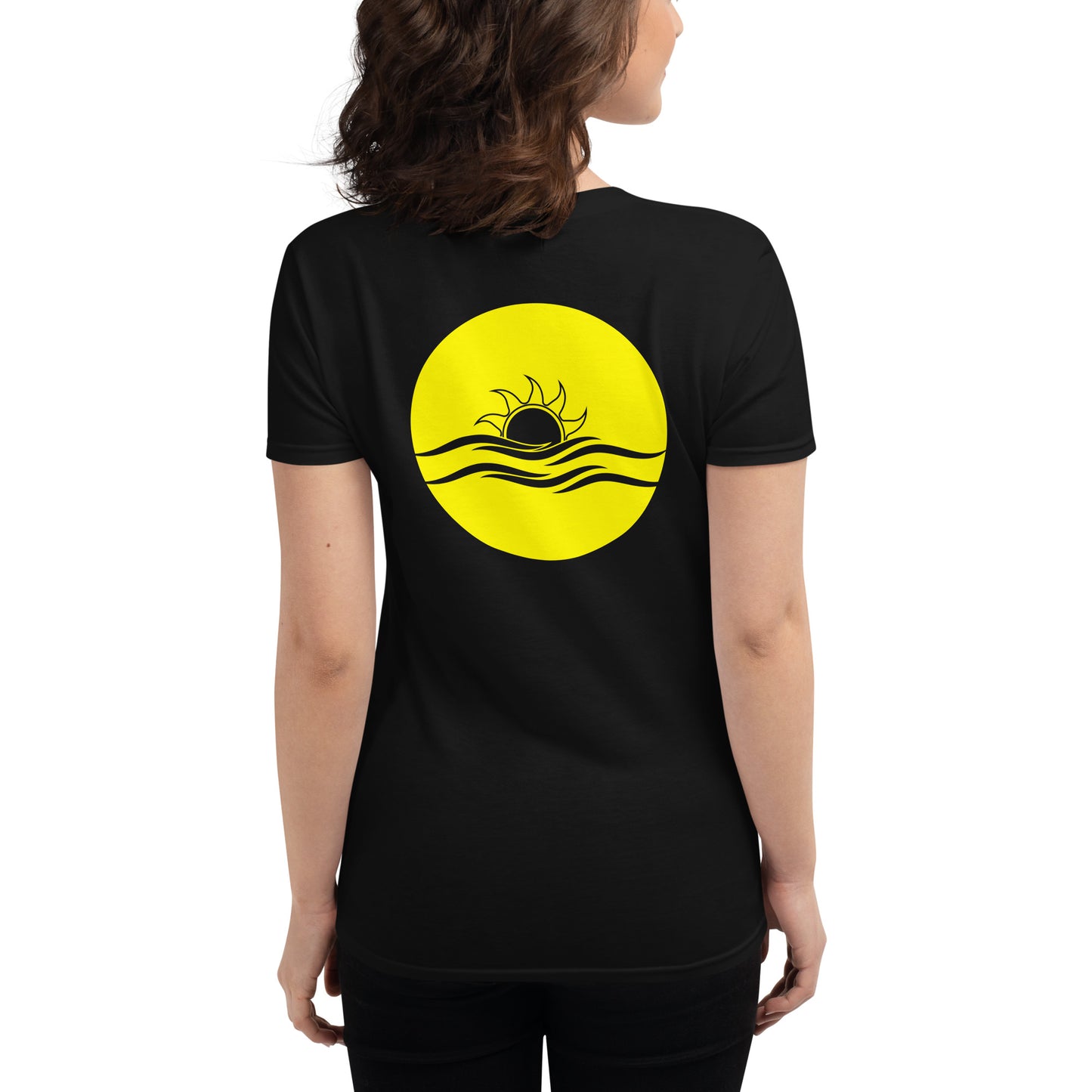 Bold Phased Yellow Women's Graphic Tee | PITTED Surf Apparel
