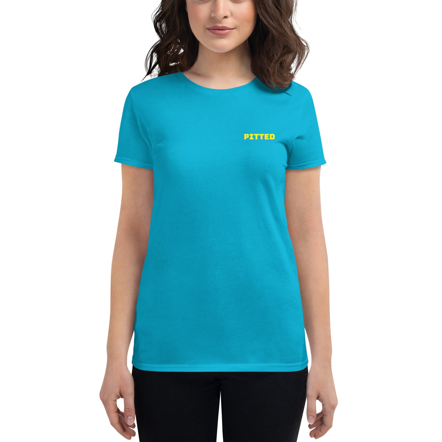 Bold Phased Yellow Women's Graphic Tee | PITTED Surf Apparel