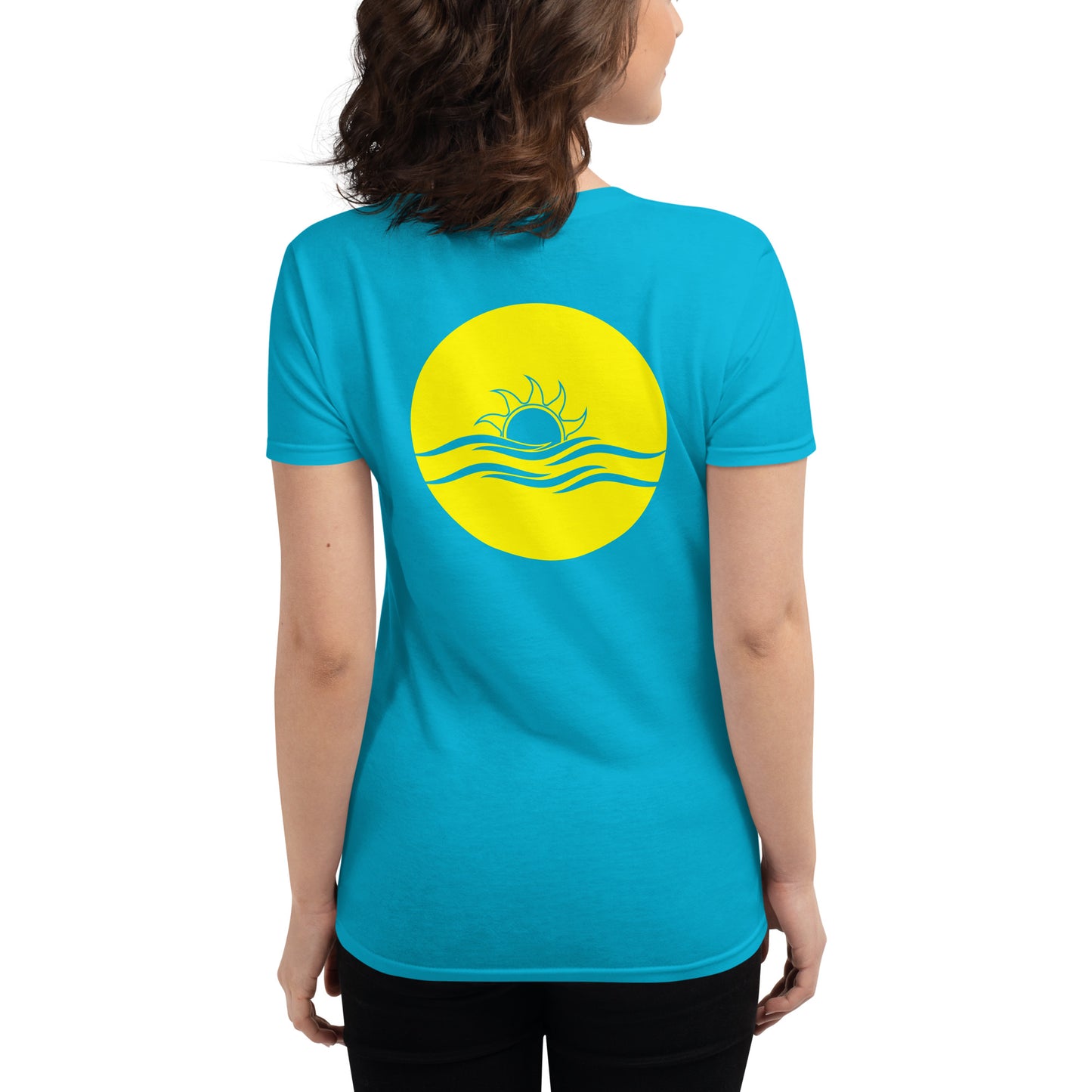 Bold Phased Yellow Women's Graphic Tee | PITTED Surf Apparel