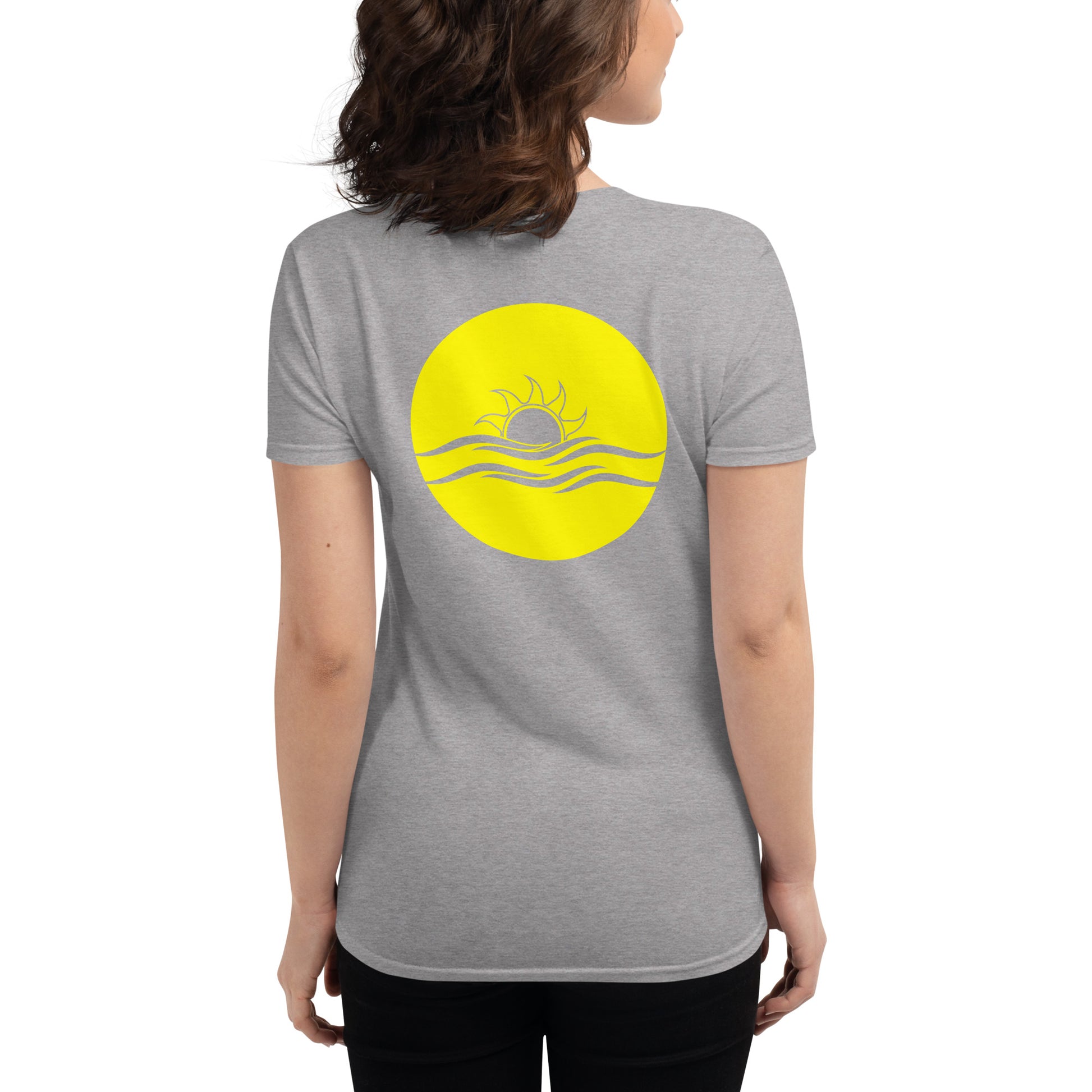 Bold Phased Yellow Women's Graphic Tee | PITTED Surf Apparel