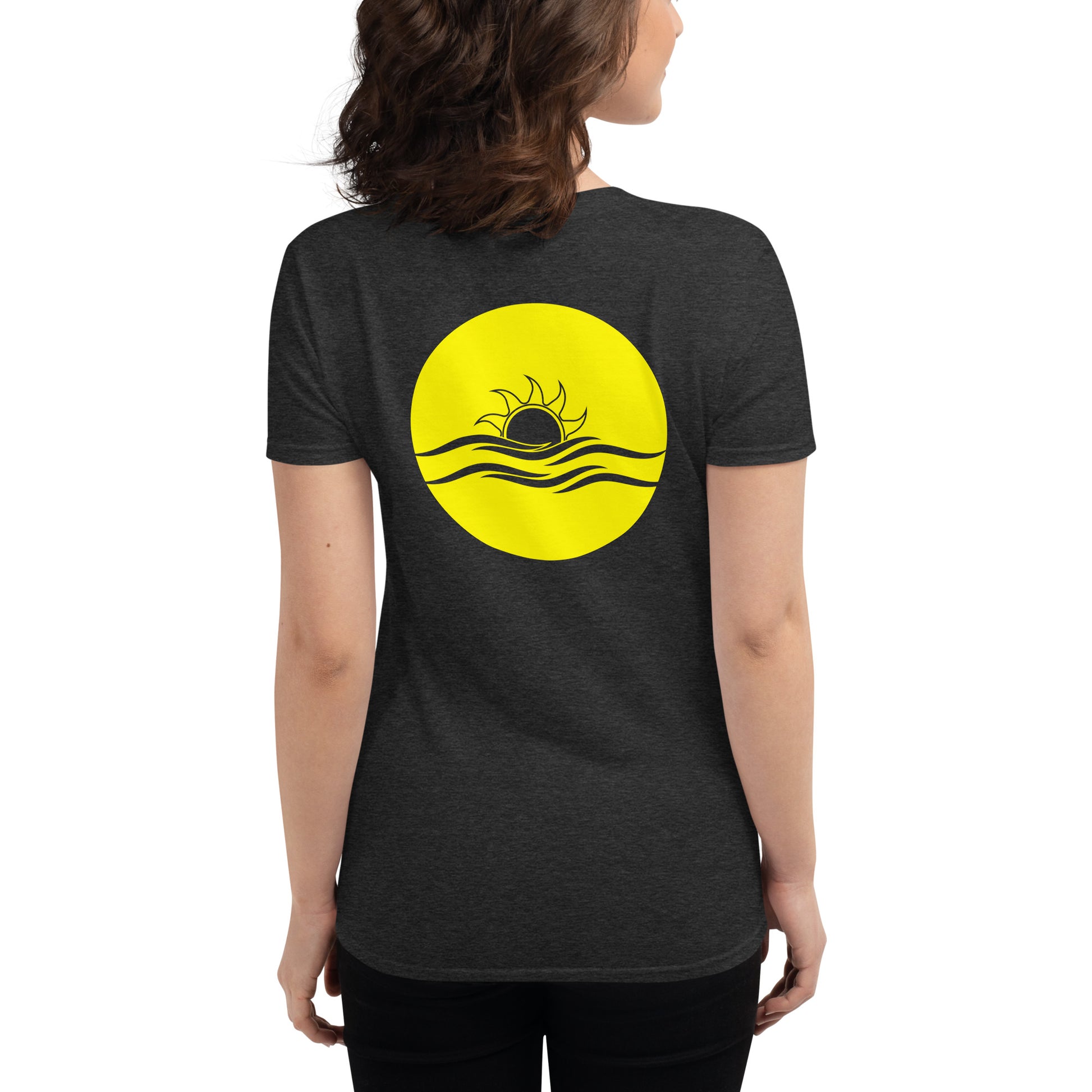 Bold Phased Yellow Women's Graphic Tee | PITTED Surf Apparel