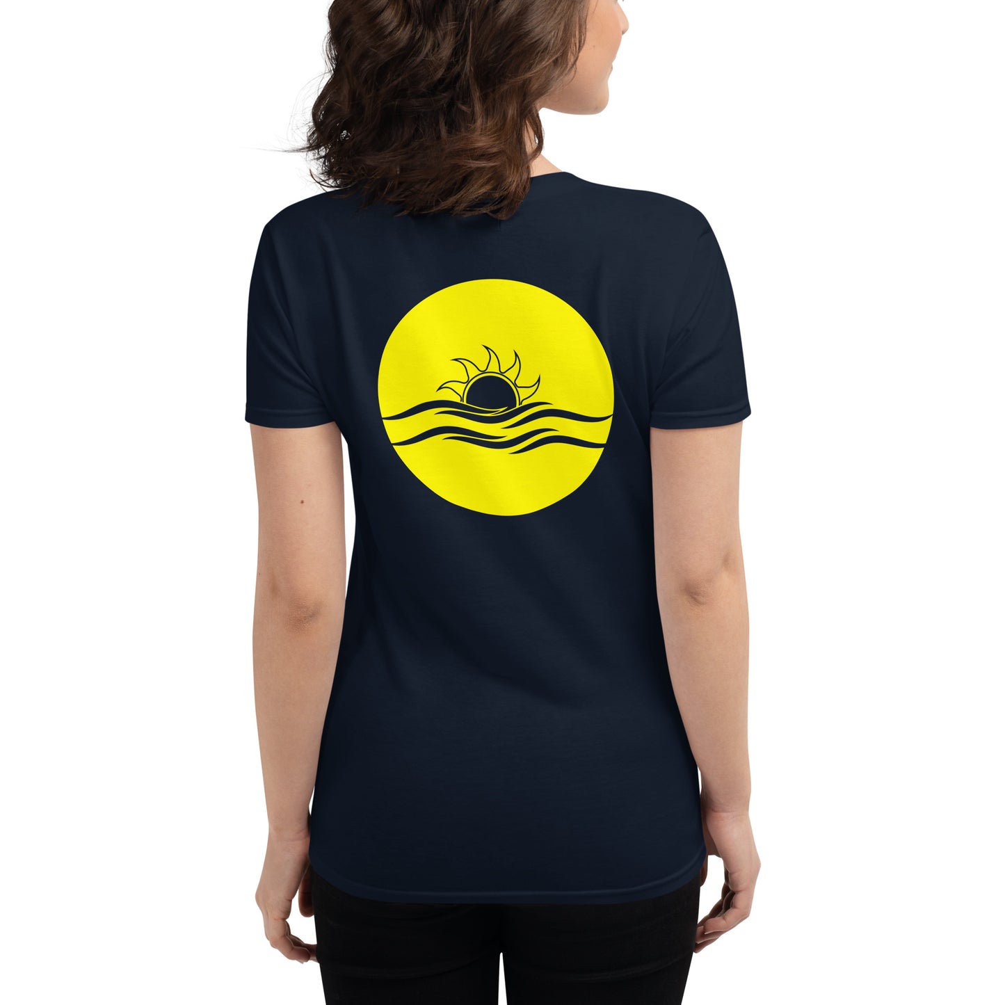 Bold Phased Yellow Women's Graphic Tee | PITTED Surf Apparel