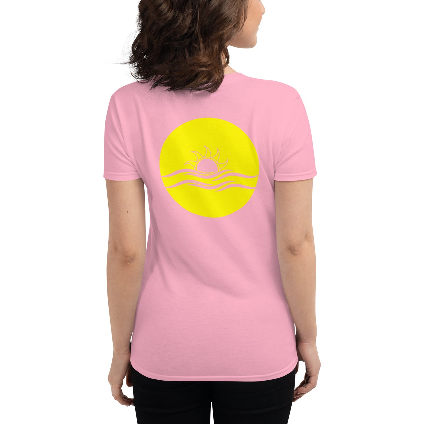 Bold Phased Yellow Women's Graphic Tee | PITTED Surf Apparel
