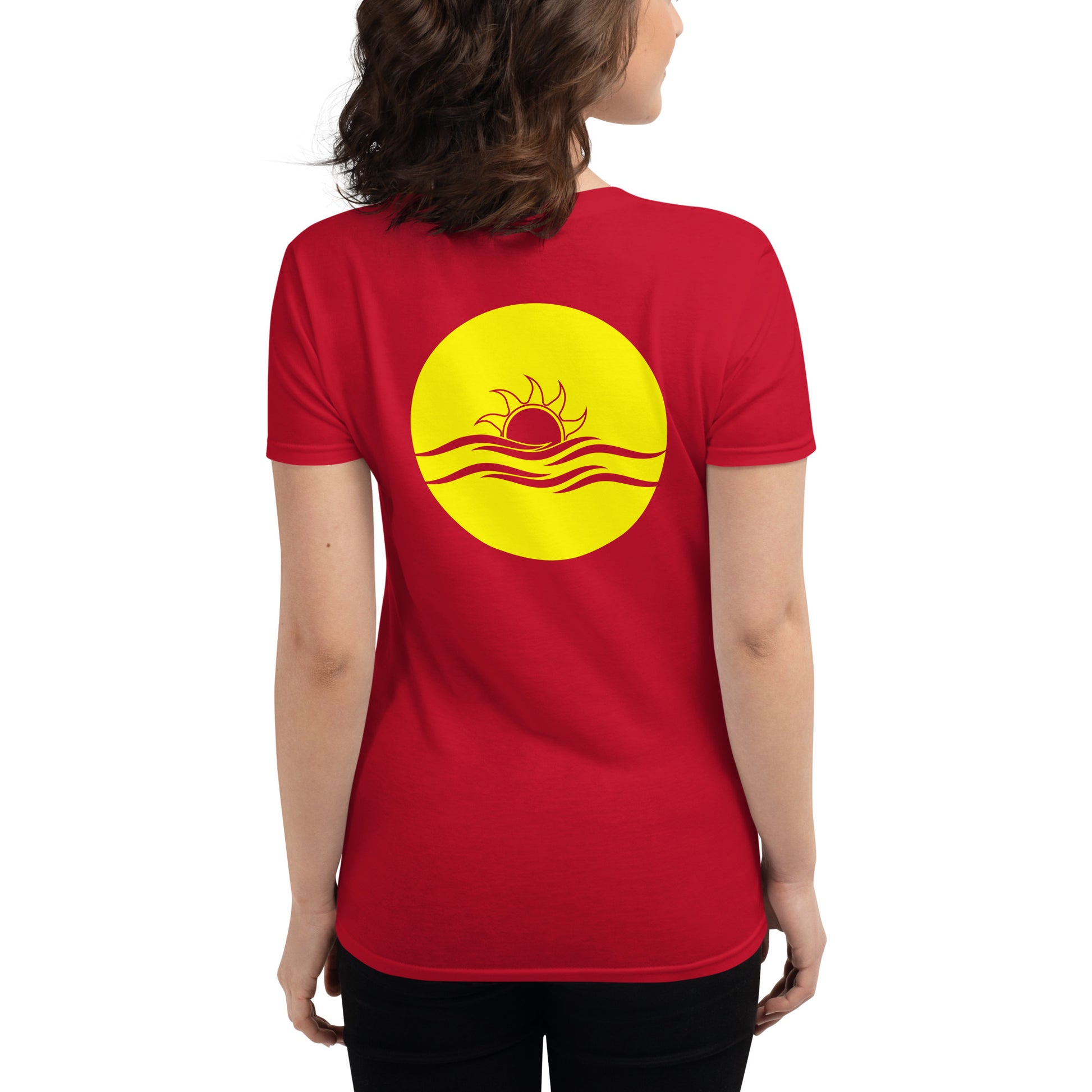 Bold Phased Yellow Women's Graphic Tee | PITTED Surf Apparel