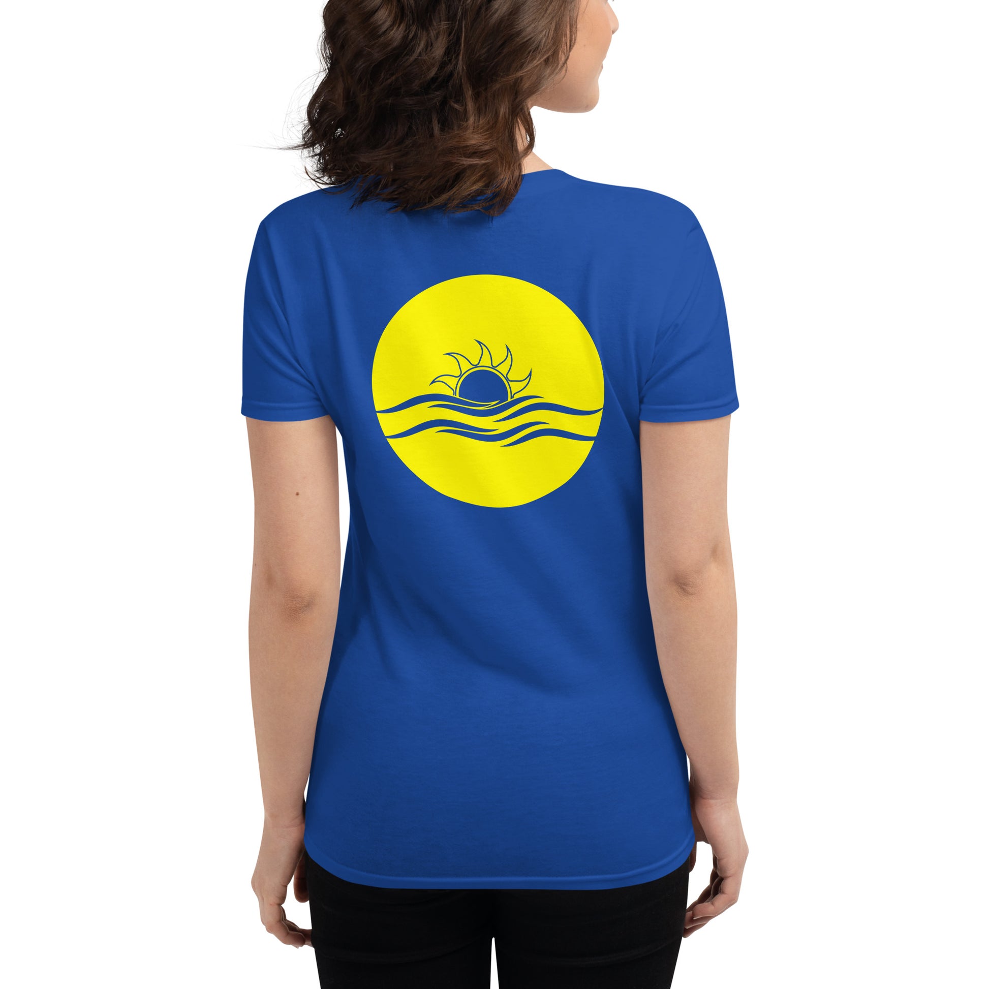 Bold Phased Yellow Women's Graphic Tee | PITTED Surf Apparel
