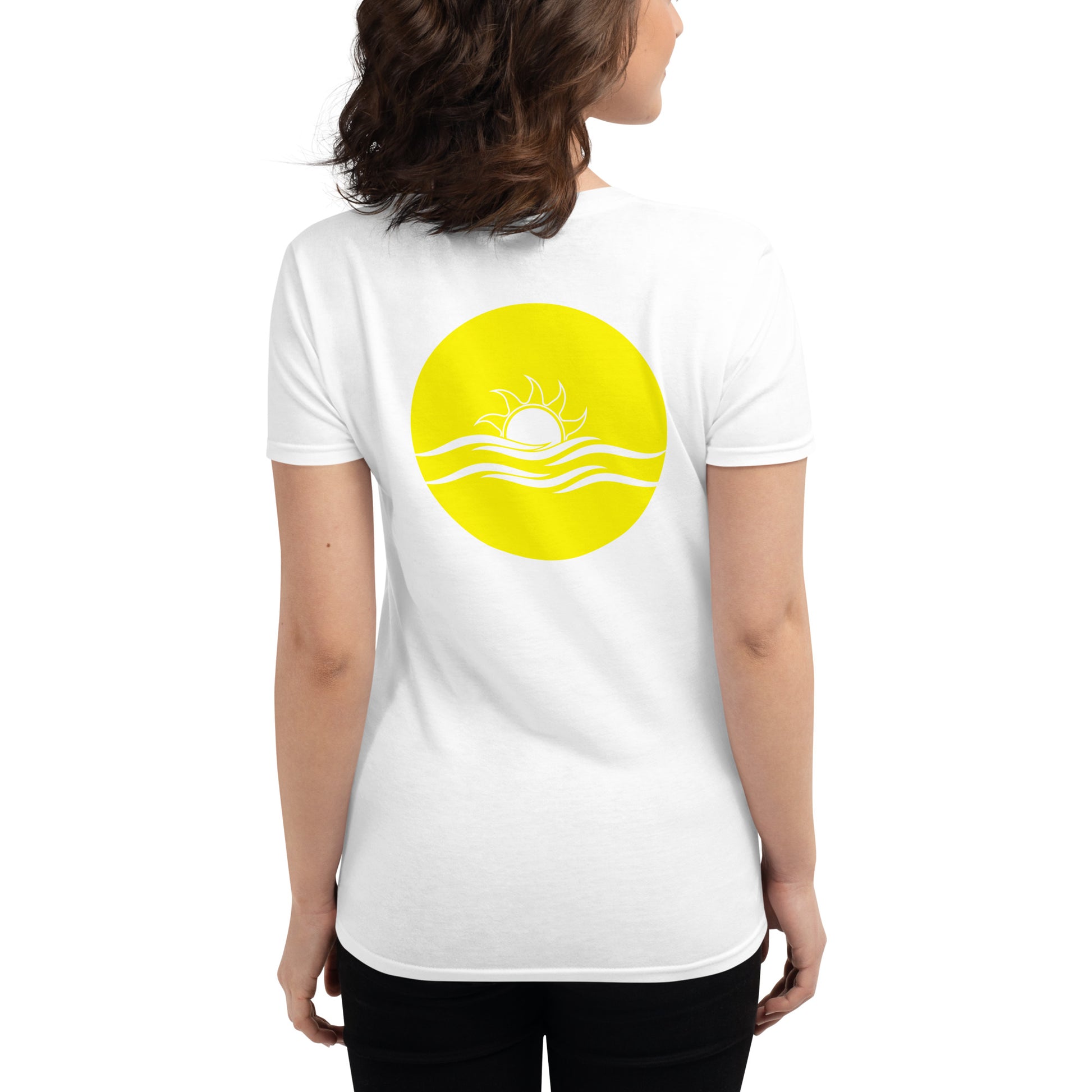 Bold Phased Yellow Women's Graphic Tee | PITTED Surf Apparel