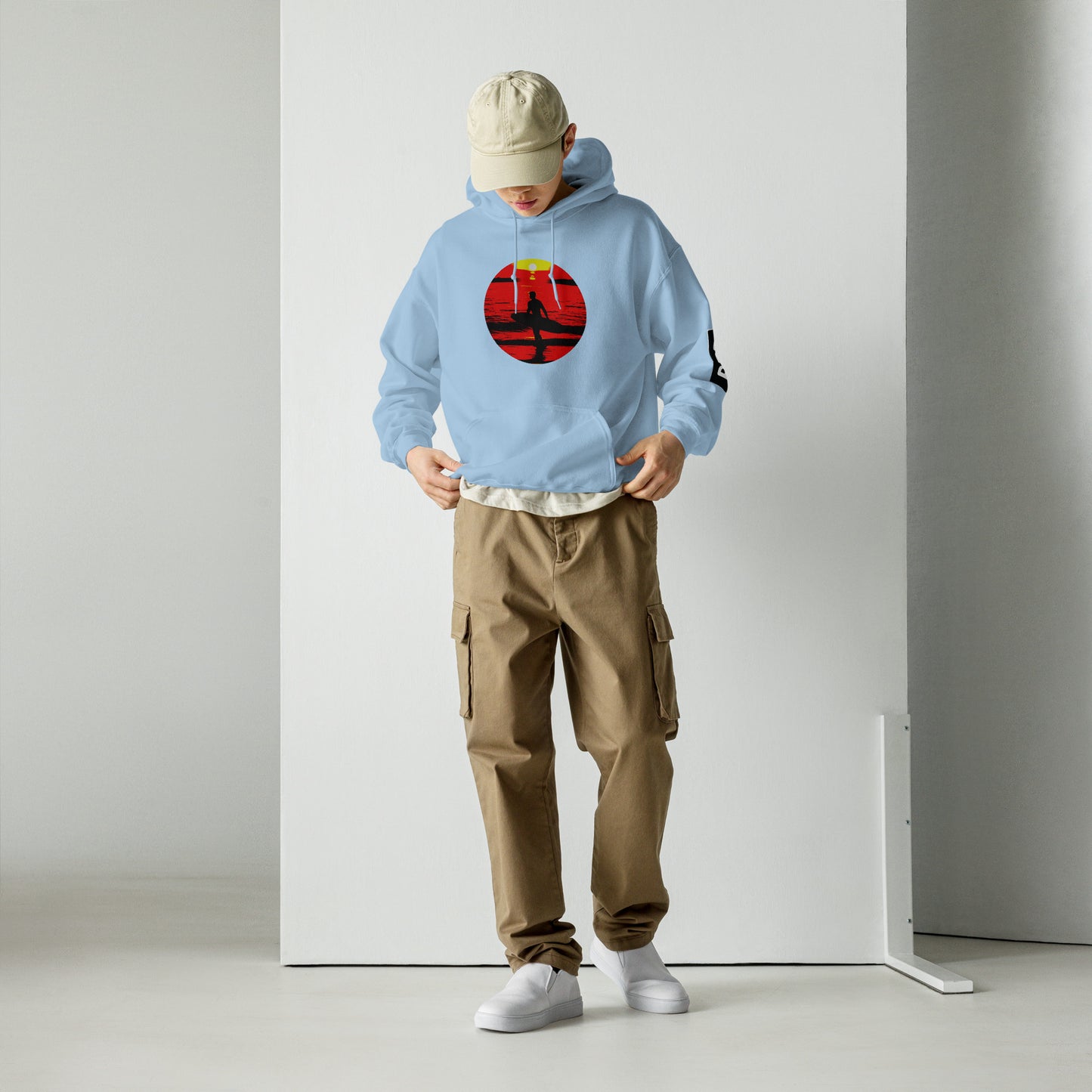 Burning Red Sunset Hoodie – Bold Comfort for Every Day