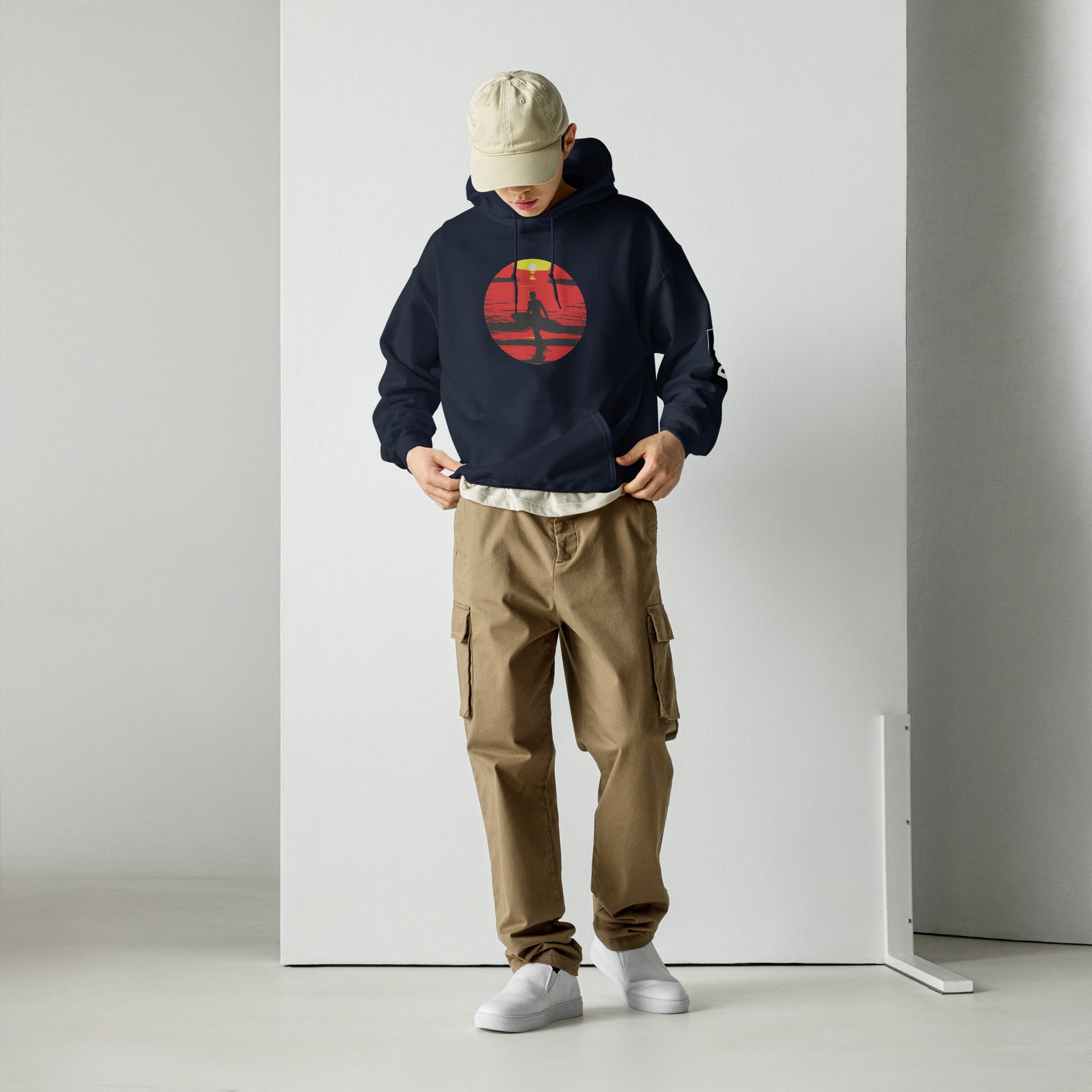 Burning Red Sunset Hoodie – Bold Comfort for Every Day