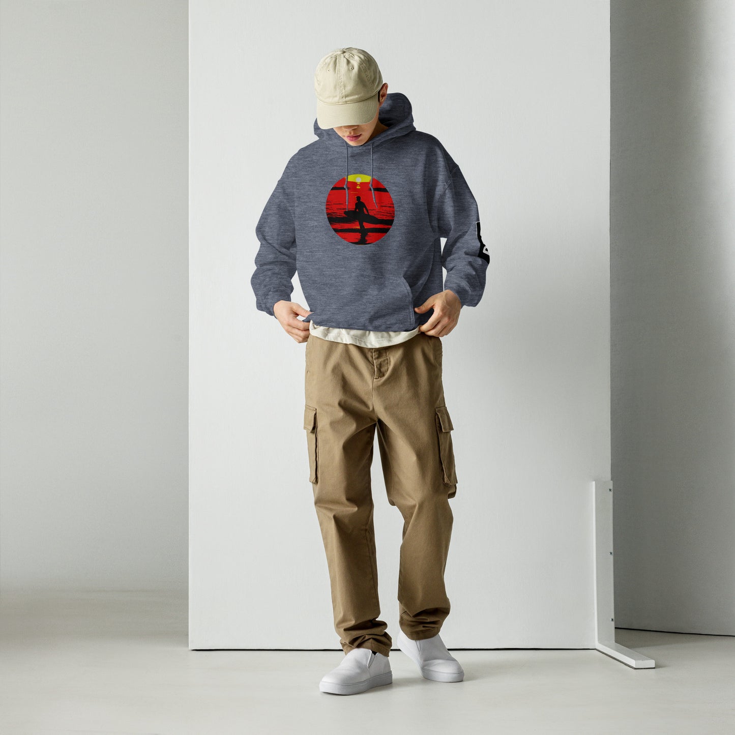 Burning Red Sunset Hoodie – Bold Comfort for Every Day