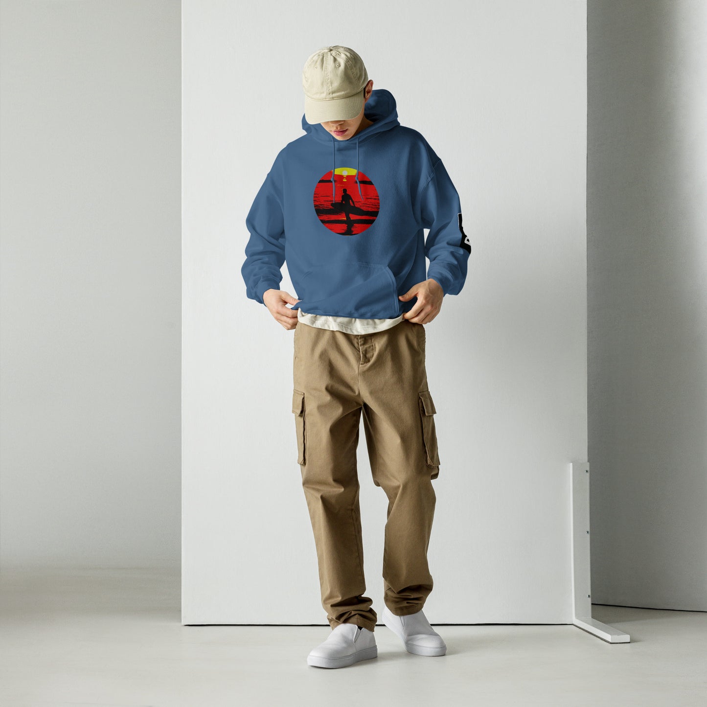 Burning Red Sunset Hoodie – Bold Comfort for Every Day
