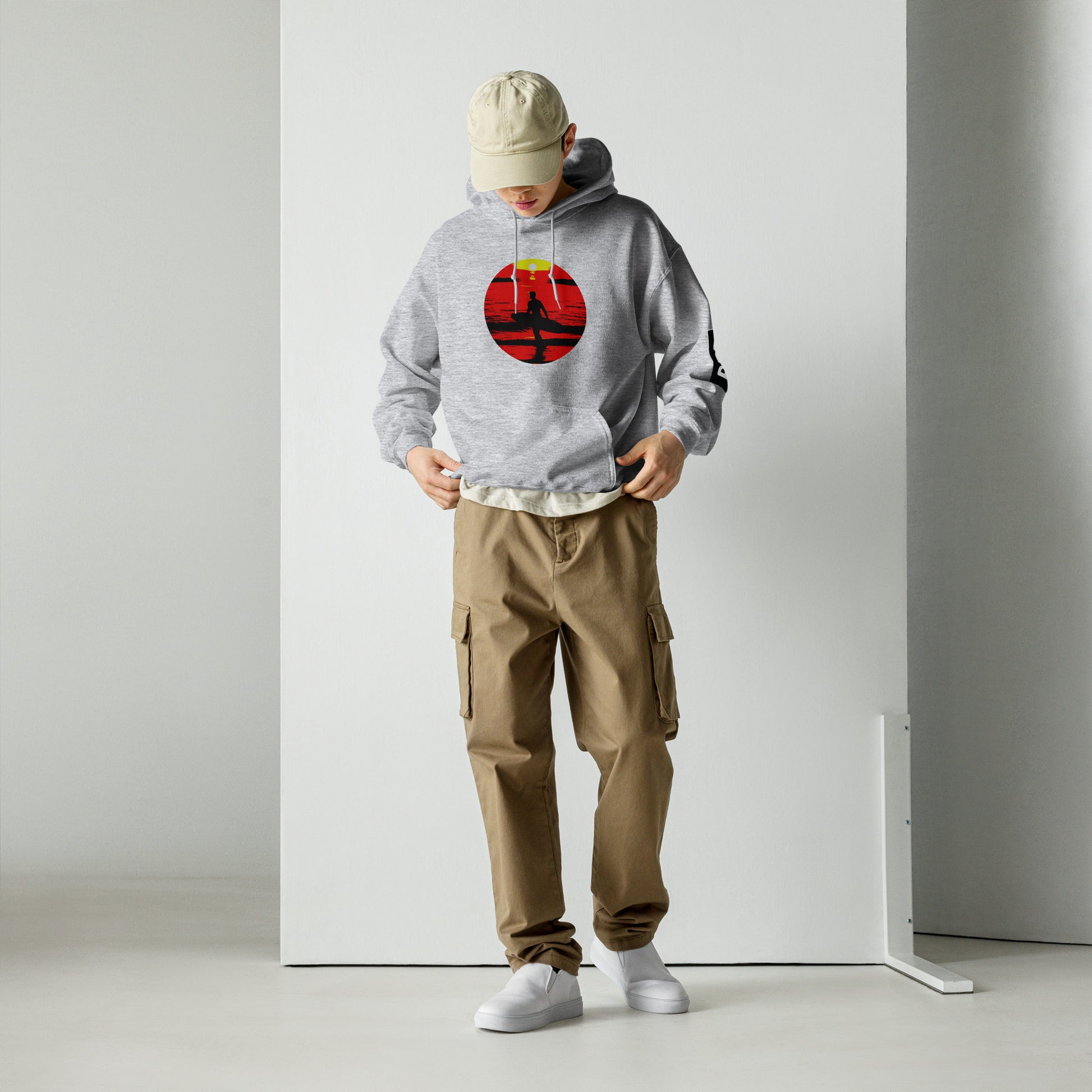 Burning Red Sunset Hoodie – Bold Comfort for Every Day