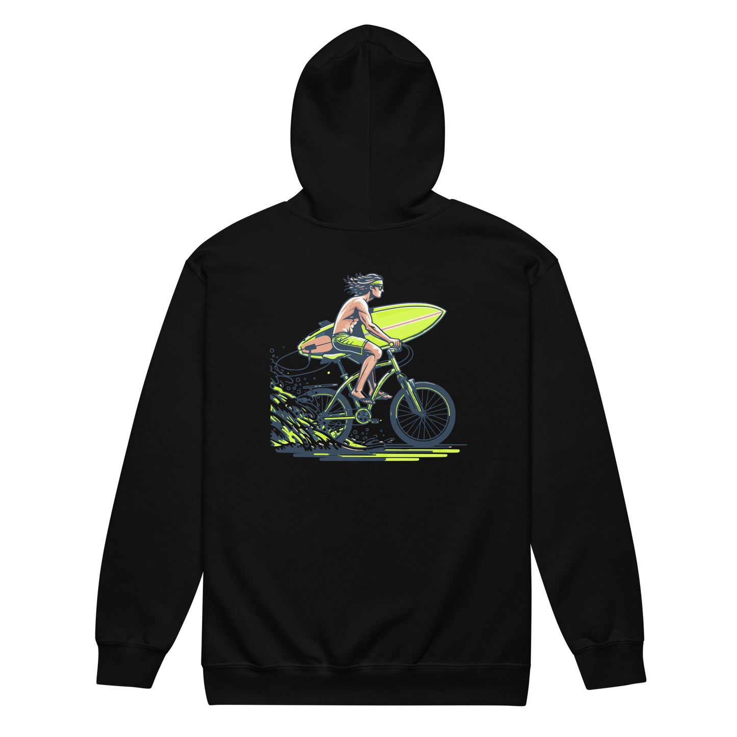 Can’t Catch Me PITTED Hoodie: Comfort Meets Bold Style Zip Up Black Back 