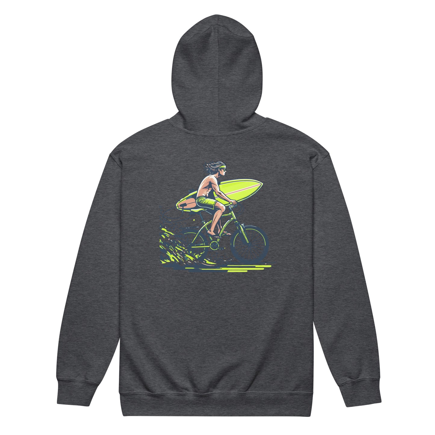 Can’t Catch Me PITTED Hoodie: Comfort Meets Bold Style Zip Up Dark Heather Back 