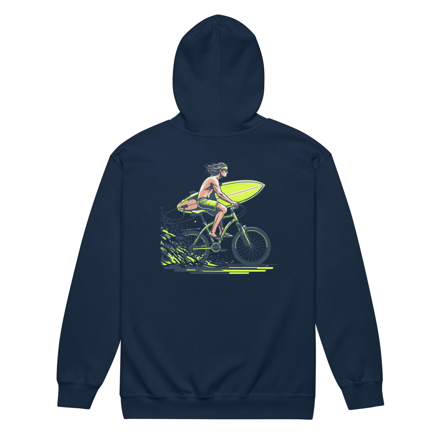 Can’t Catch Me PITTED Hoodie: Comfort Meets Bold Style Zip Up Navy Back 