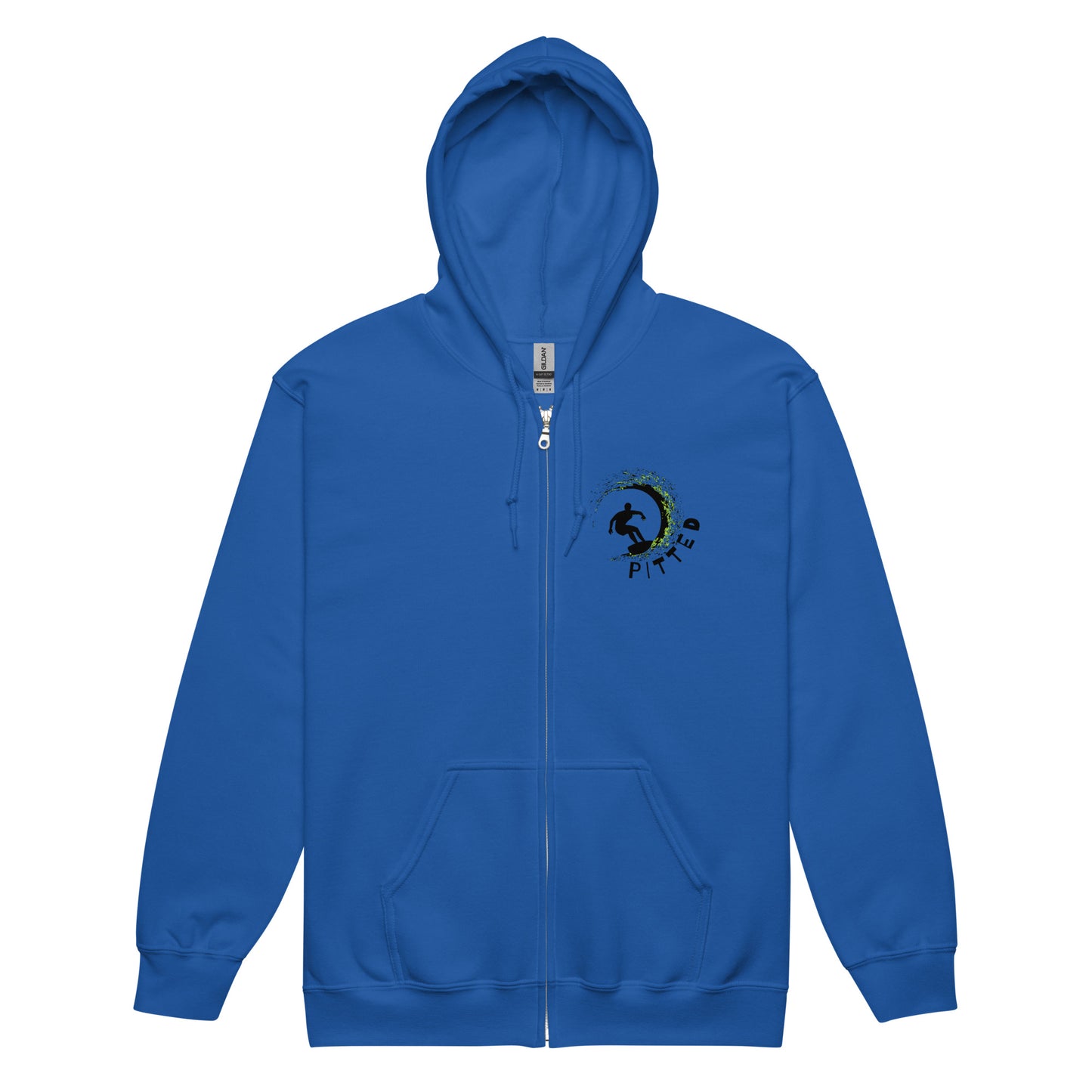 Can’t Catch Me PITTED Hoodie: Comfort Meets Bold Style Zip Up Royal Front