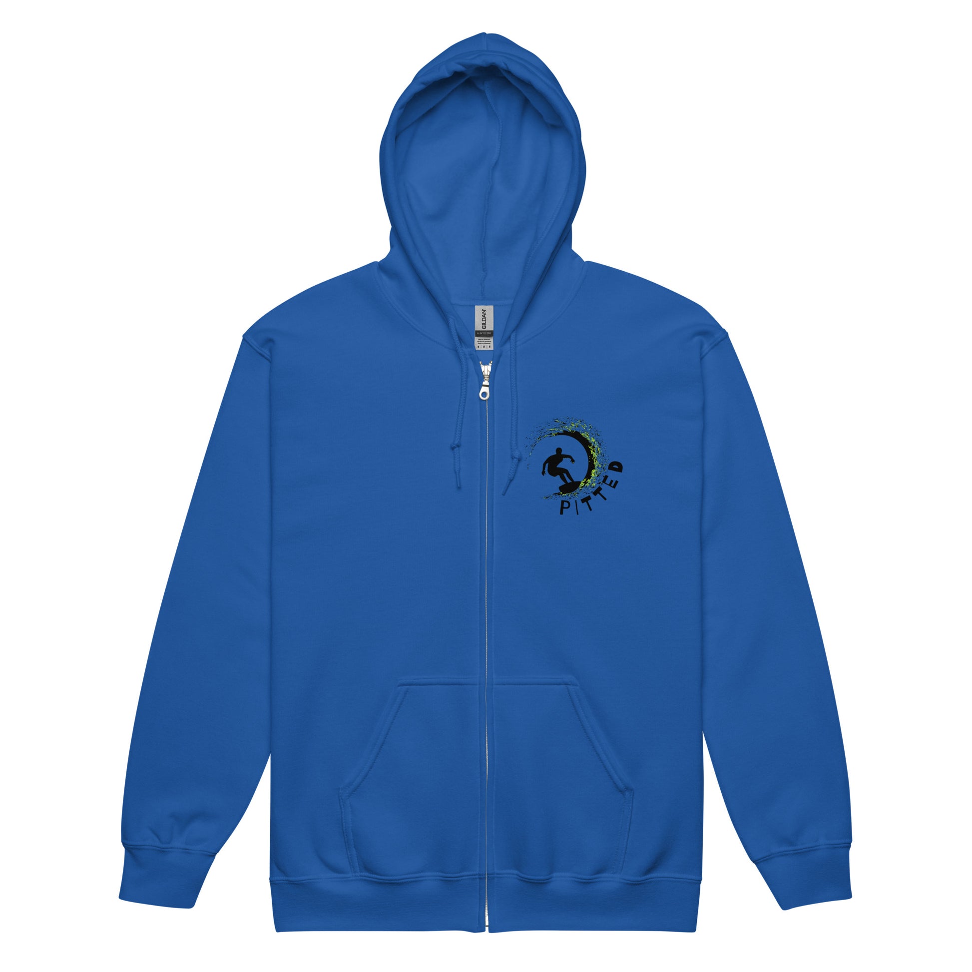 Can’t Catch Me PITTED Hoodie: Comfort Meets Bold Style Zip Up Royal Front