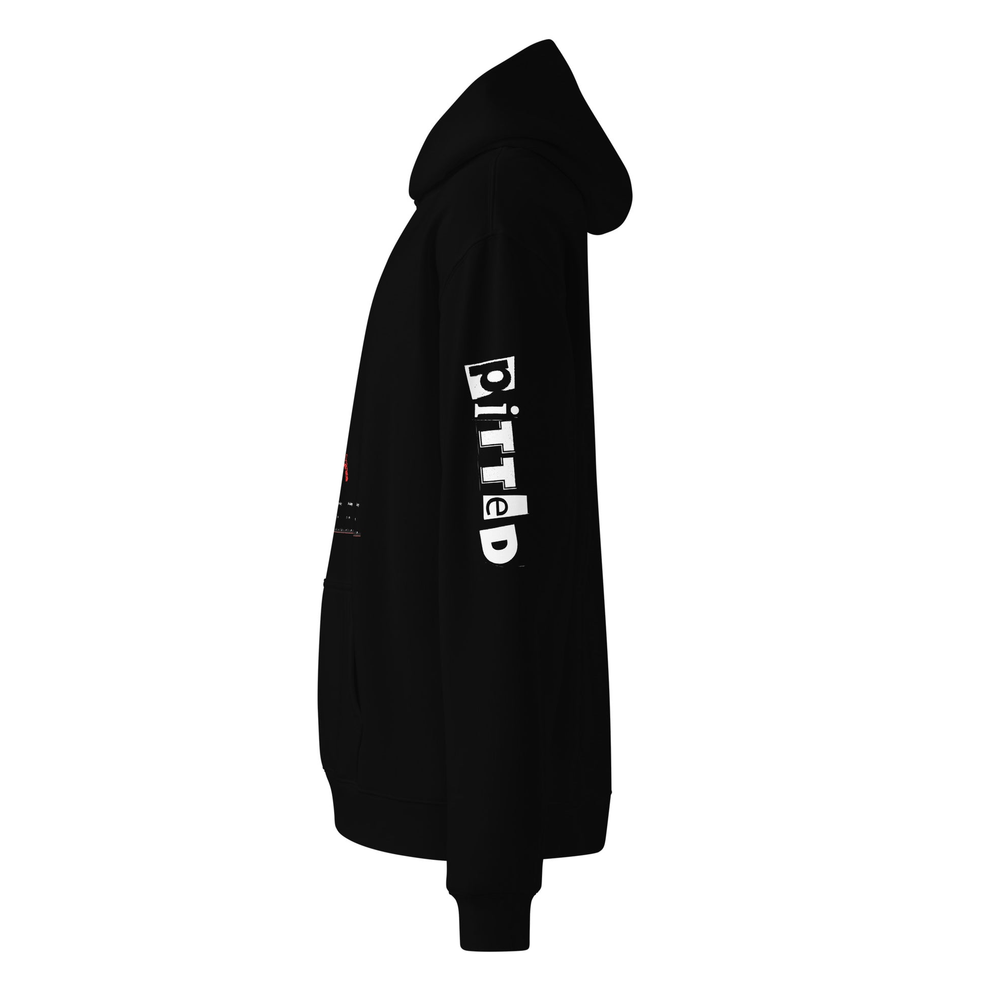Come On PITTED Hoodie: Bold Style, Sustainable Comfort Black Left