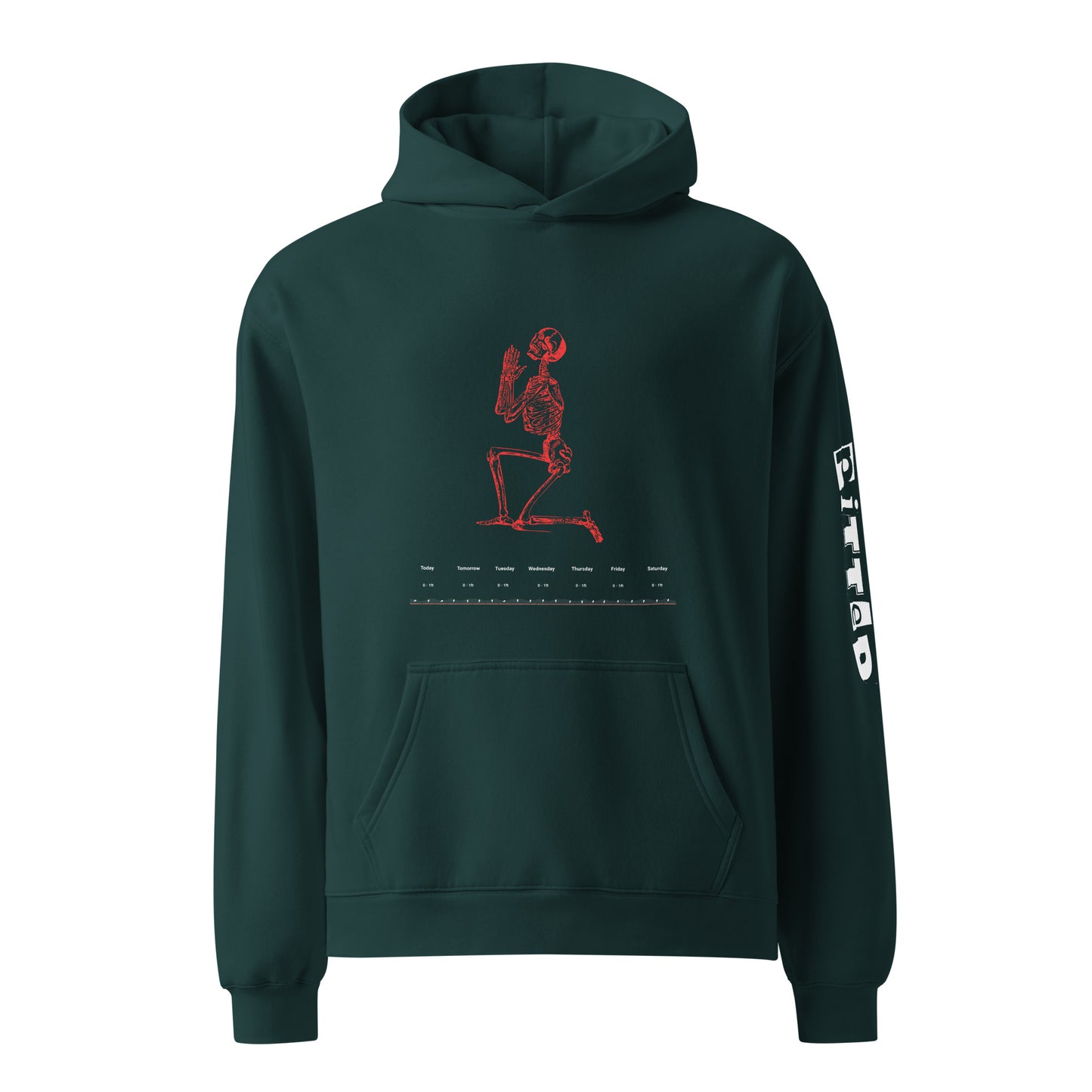 Come On PITTED Hoodie: Bold Style, Sustainable Comfort Pine Green Front