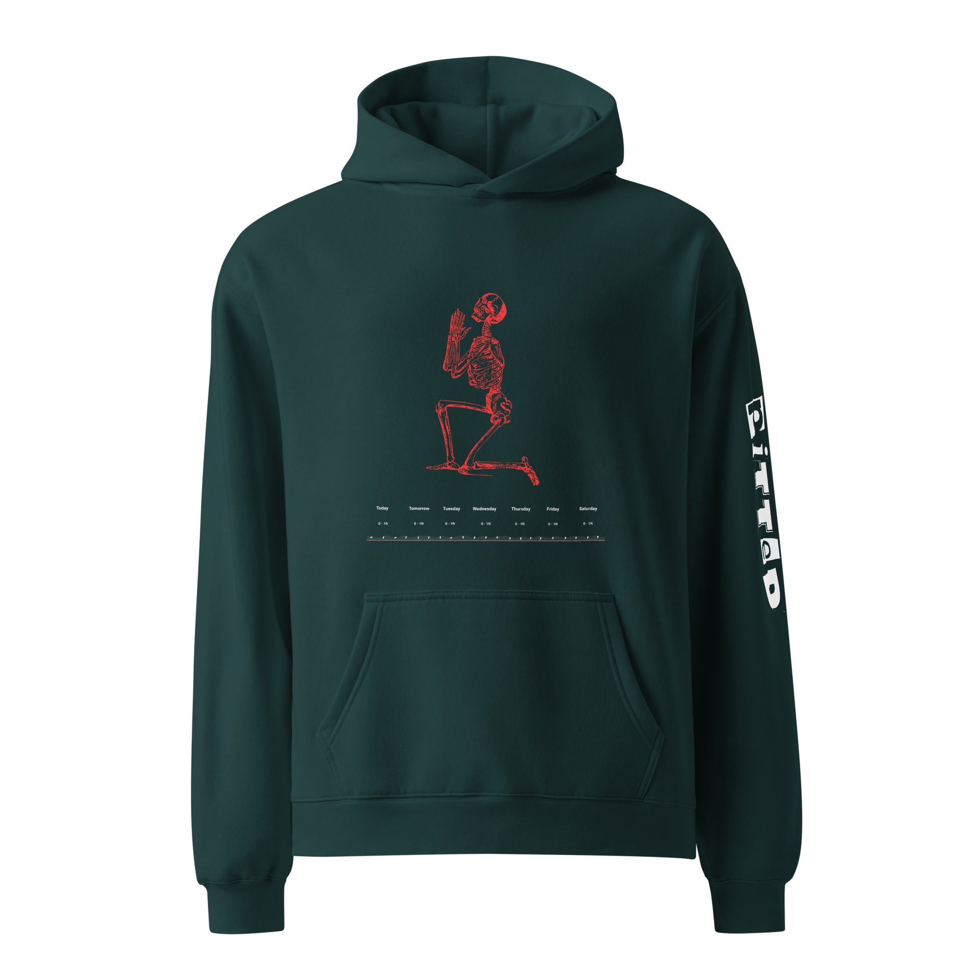 Come On PITTED Hoodie: Bold Style, Sustainable Comfort Pine Green Front