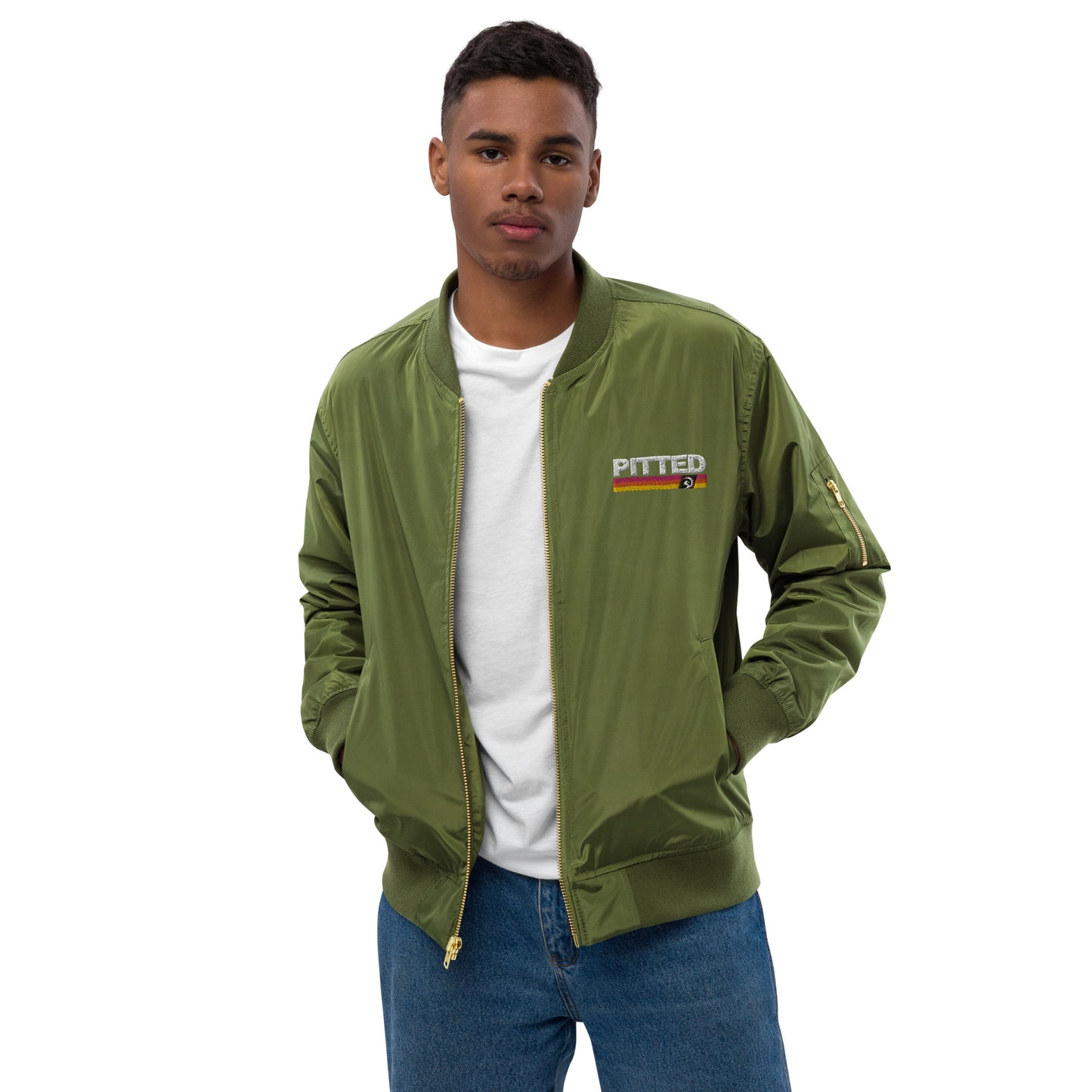 Eco-Friendly PITTED Bomber Jacket – Unisex, Sustainable & Stylish
