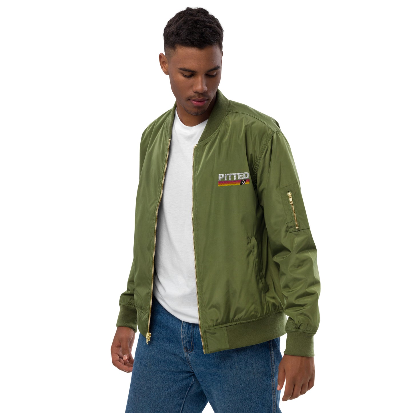 Eco-Friendly PITTED Bomber Jacket – Unisex, Sustainable & Stylish