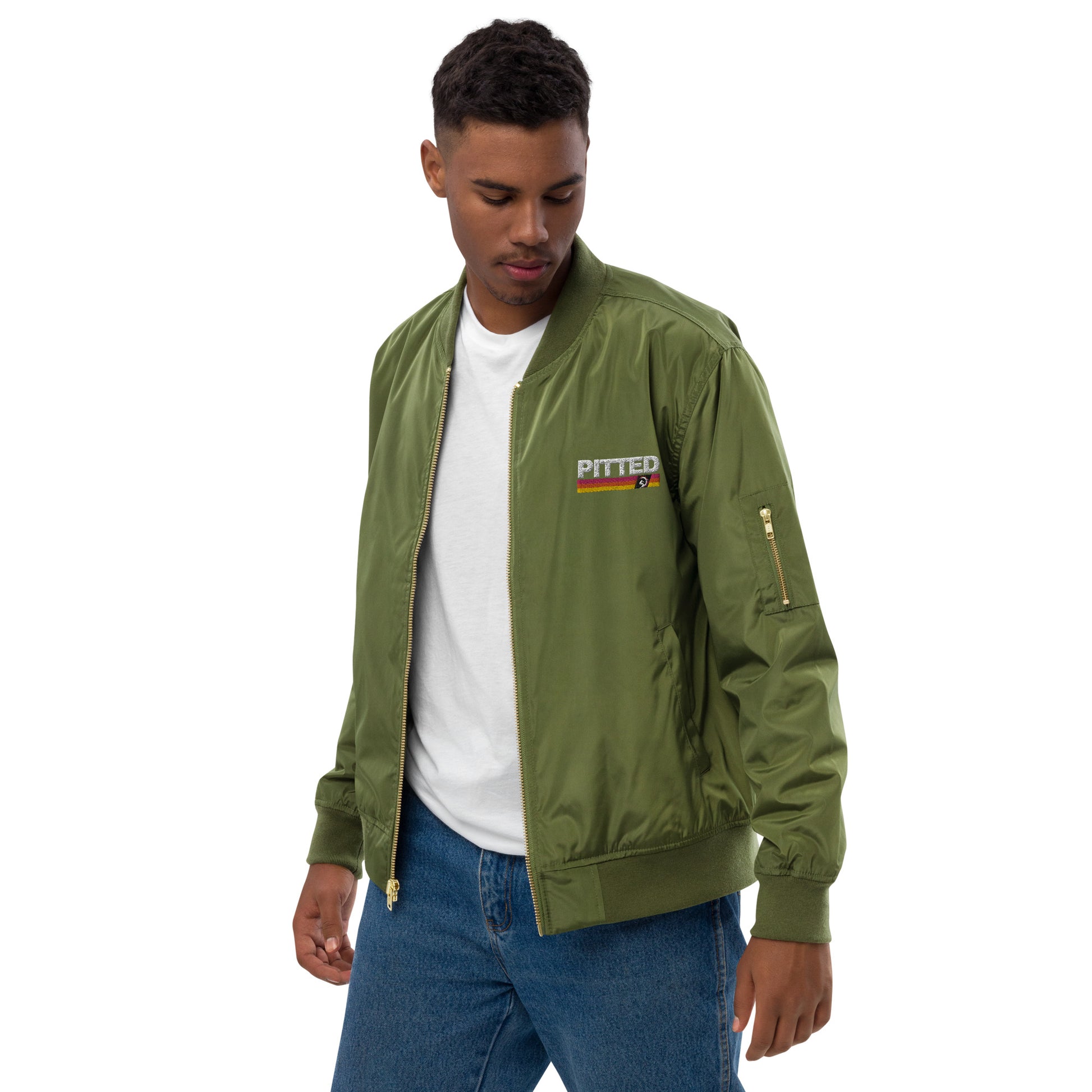 Eco-Friendly PITTED Bomber Jacket – Unisex, Sustainable & Stylish