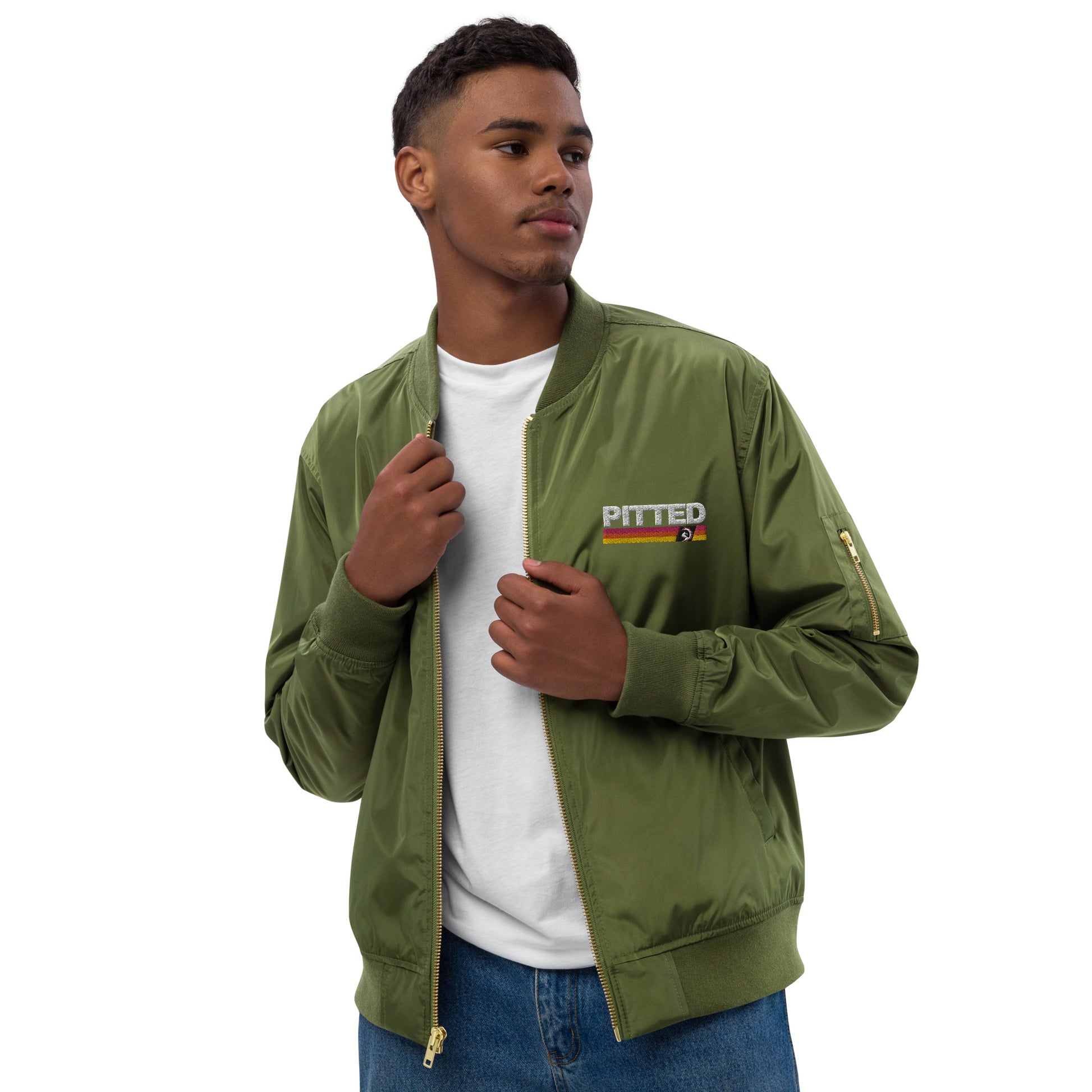 Eco-Friendly PITTED Bomber Jacket – Unisex, Sustainable & Stylish