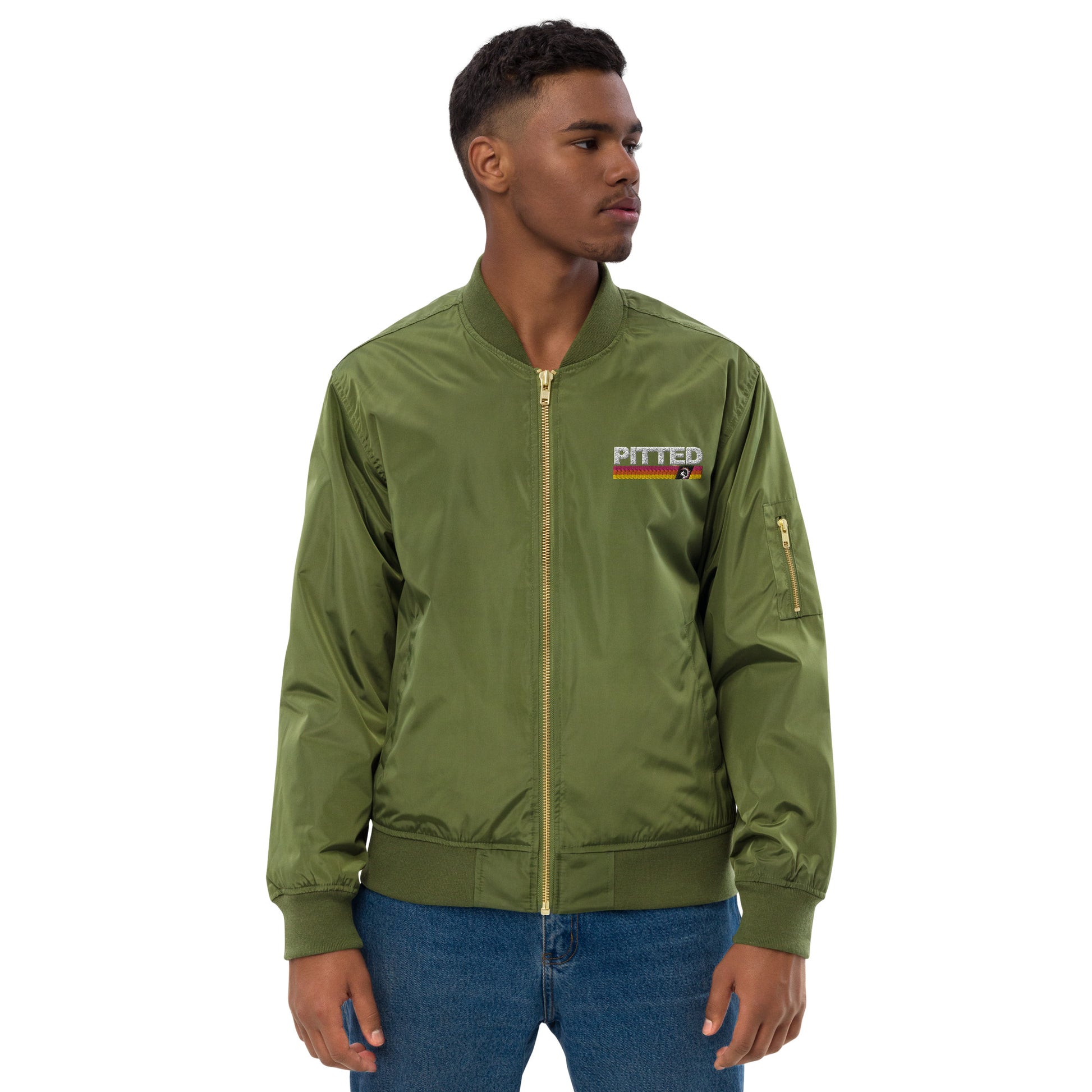 Eco-Friendly PITTED Bomber Jacket – Unisex, Sustainable & Stylish