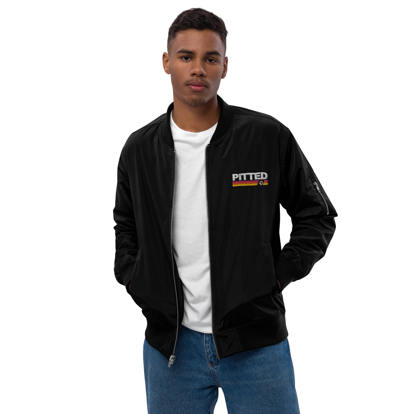 Eco-Friendly PITTED Bomber Jacket – Unisex, Sustainable & Stylish