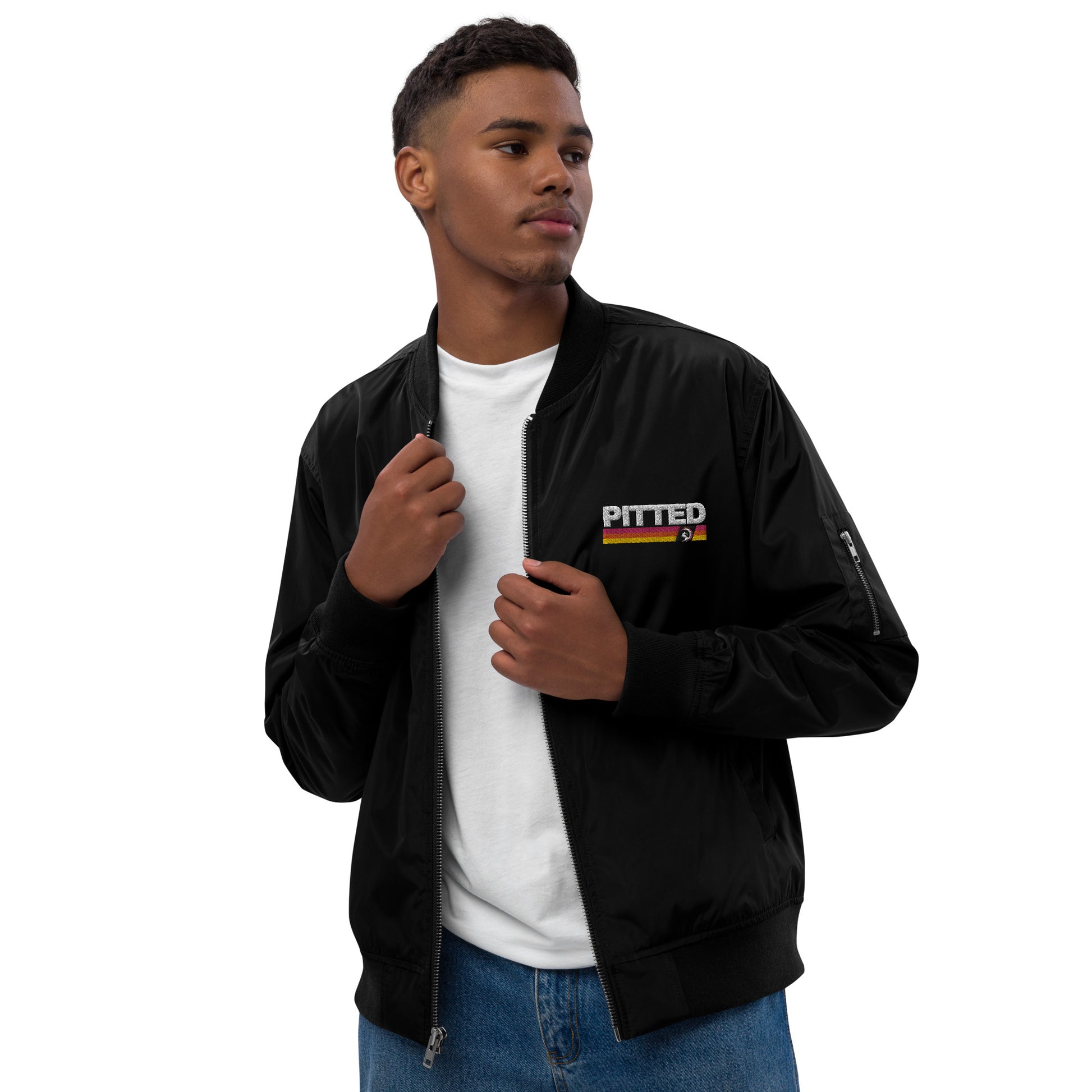 Eco-Friendly PITTED Bomber Jacket – Unisex, Sustainable & Stylish