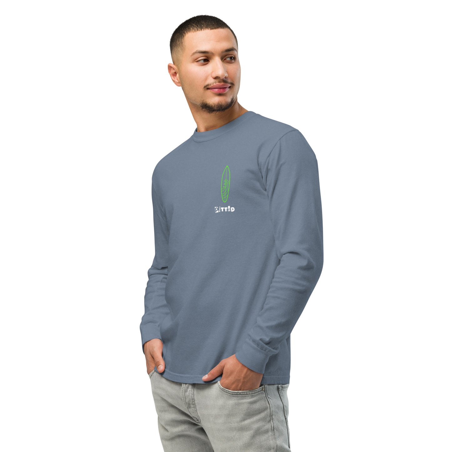 Electric Blue Dreams Men's Graphic Long Sleeve | PITTED Apparel