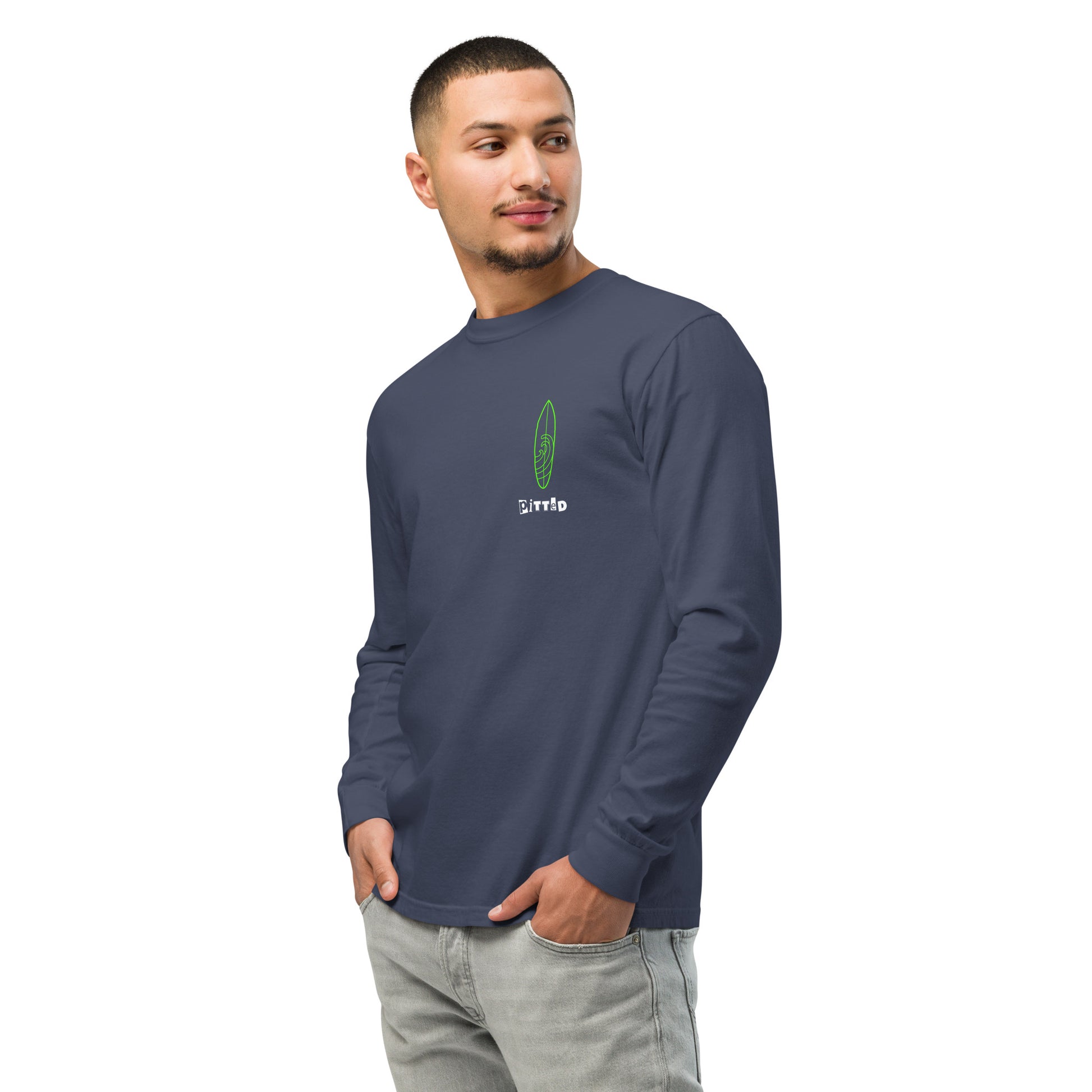Electric Blue Dreams Men's Graphic Long Sleeve | PITTED Apparel