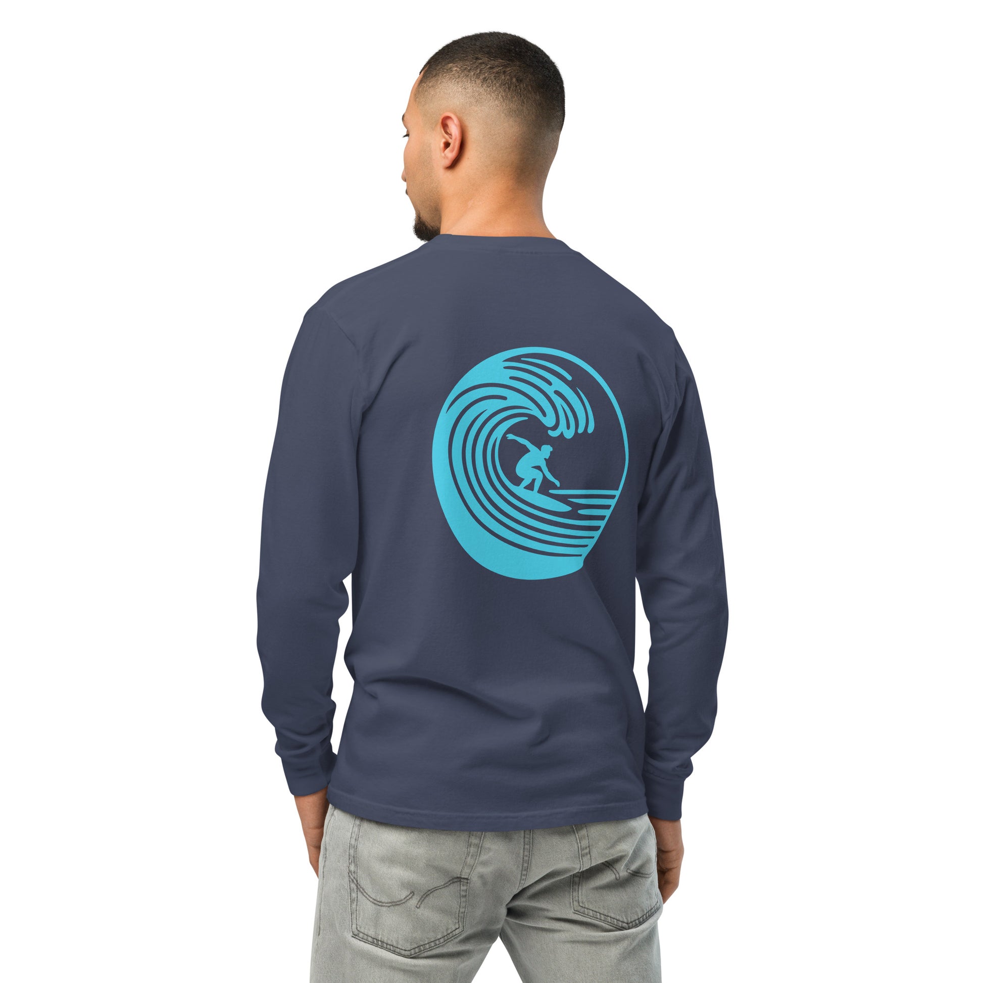 Electric Blue Dreams Men's Graphic Long Sleeve | PITTED Apparel
