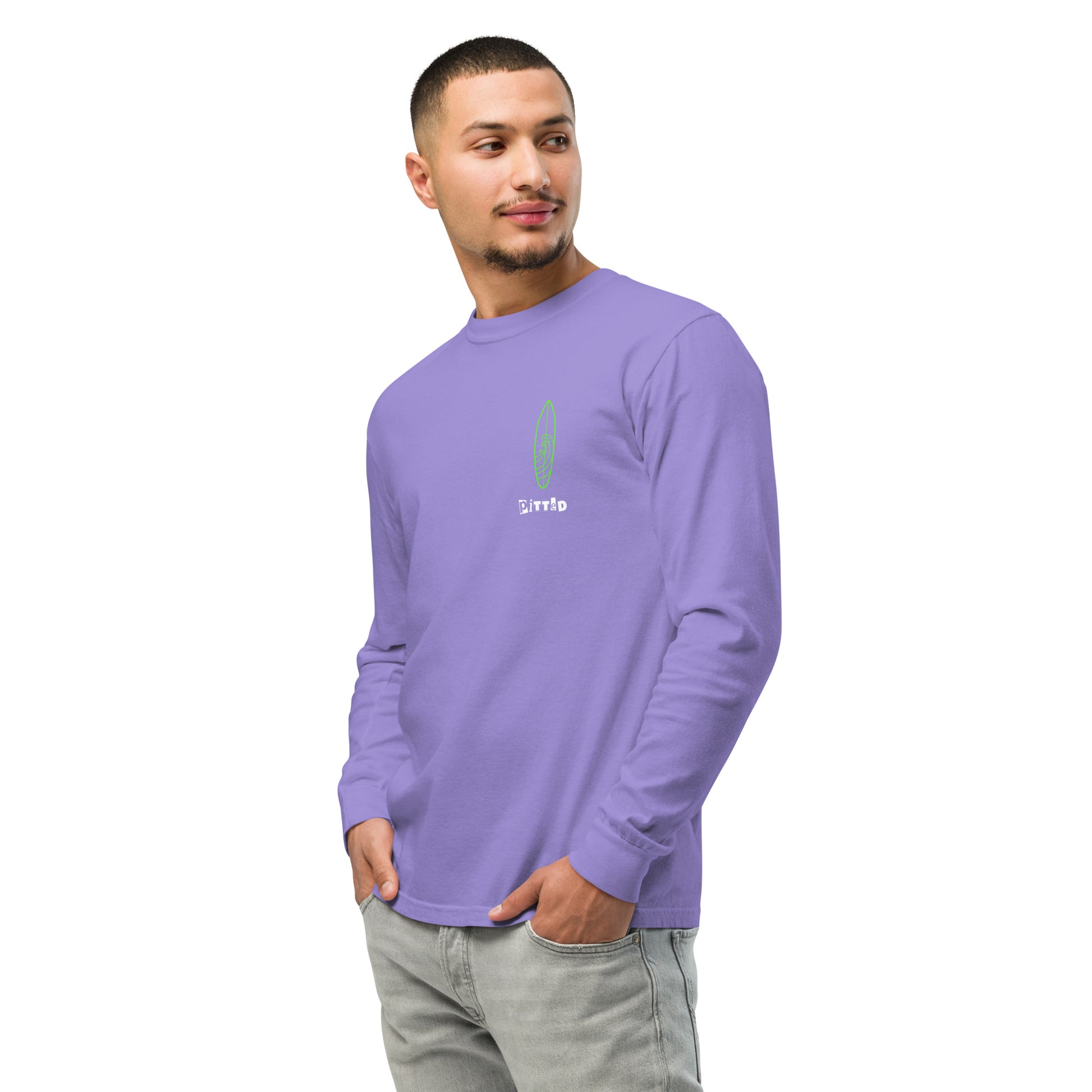 Electric Blue Dreams Men's Graphic Long Sleeve | PITTED Apparel