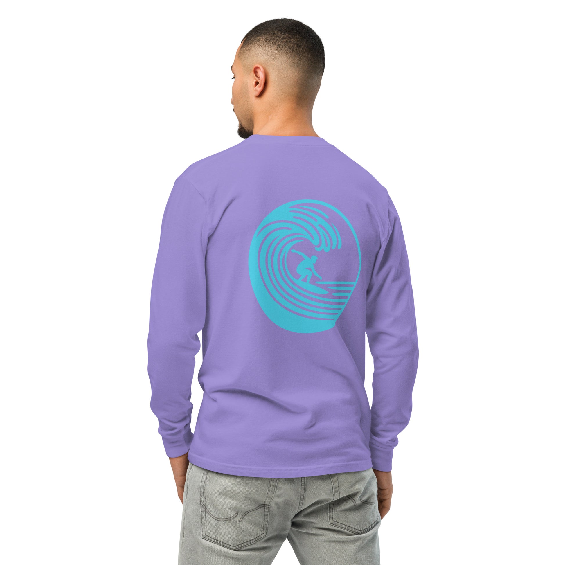 Electric Blue Dreams Men's Graphic Long Sleeve | PITTED Apparel