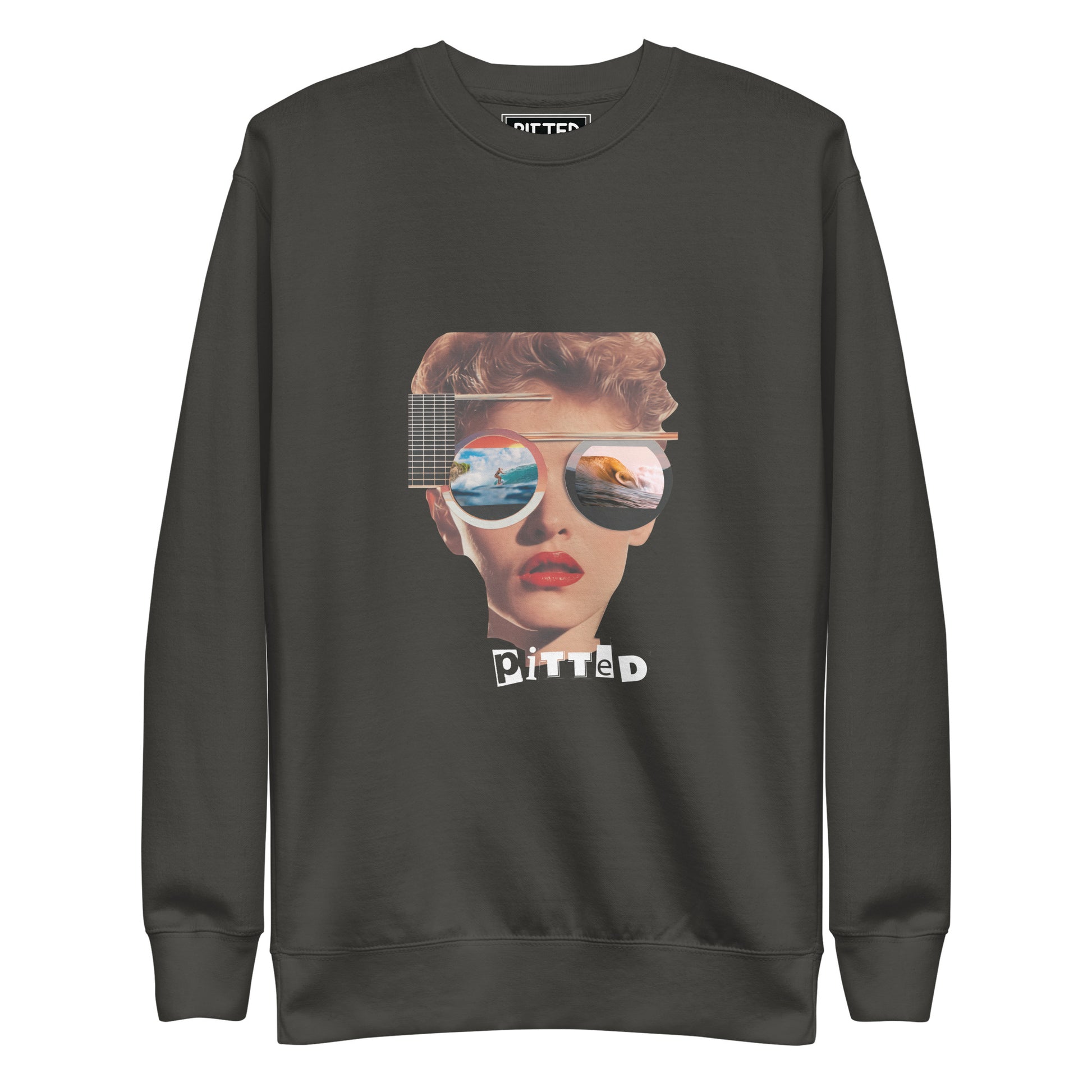 Firing PITTED Crew Neck: Bold Style & Unmatched Comfort Vintage Black Sweatshirt