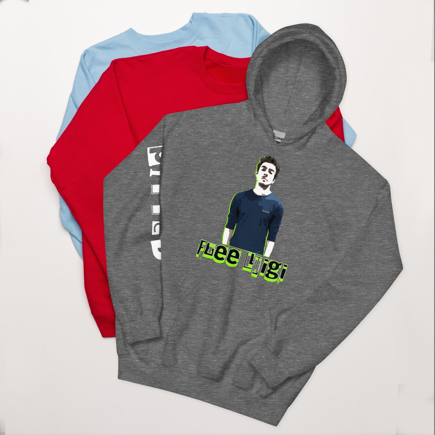 Free Luigi Hoodie: Bold Comfort, Thoughtful Style Hoodie Graphite Heather Grey