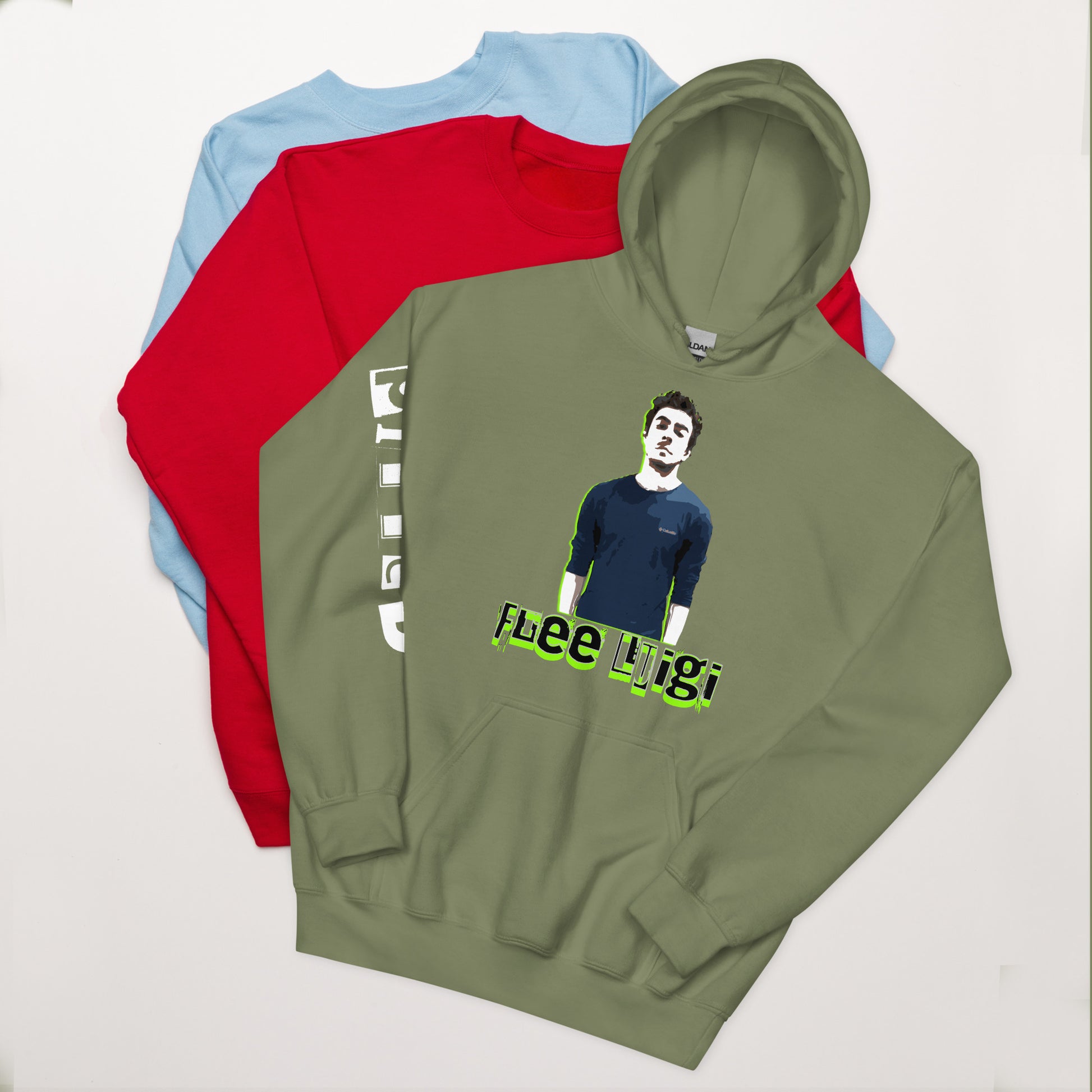 Free Luigi Hoodie: Bold Comfort, Thoughtful Style Hoodie Military Green