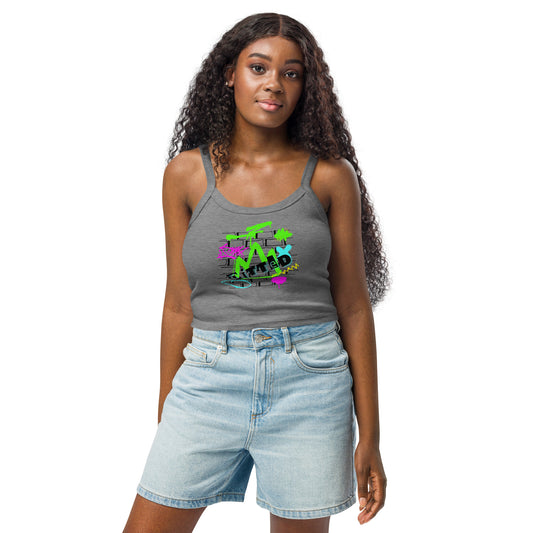 Graffiti Women's Micro-rib Tank Top - Chic & Comfortable