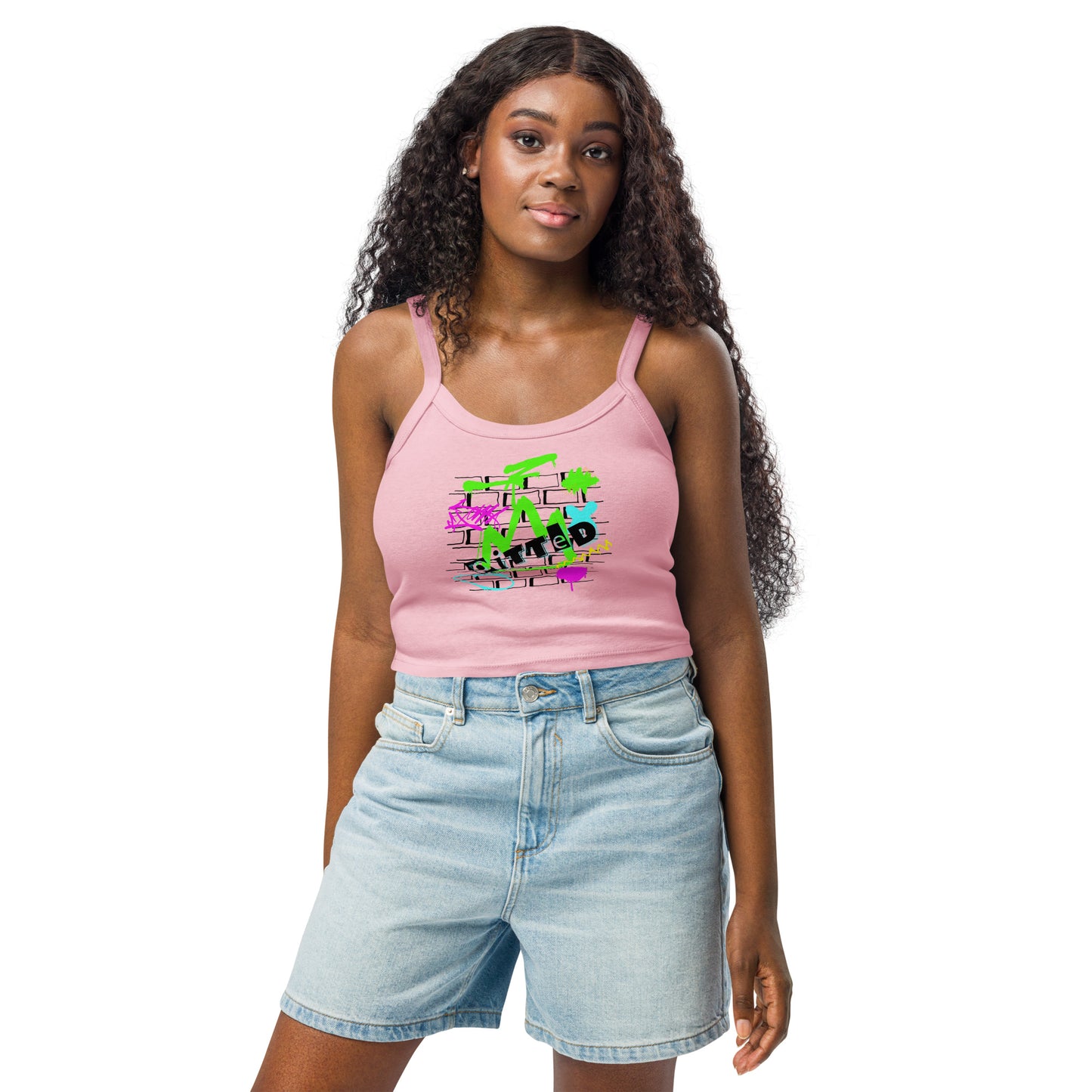 Graffiti Women's Micro-rib Tank Top - Chic & Comfortable