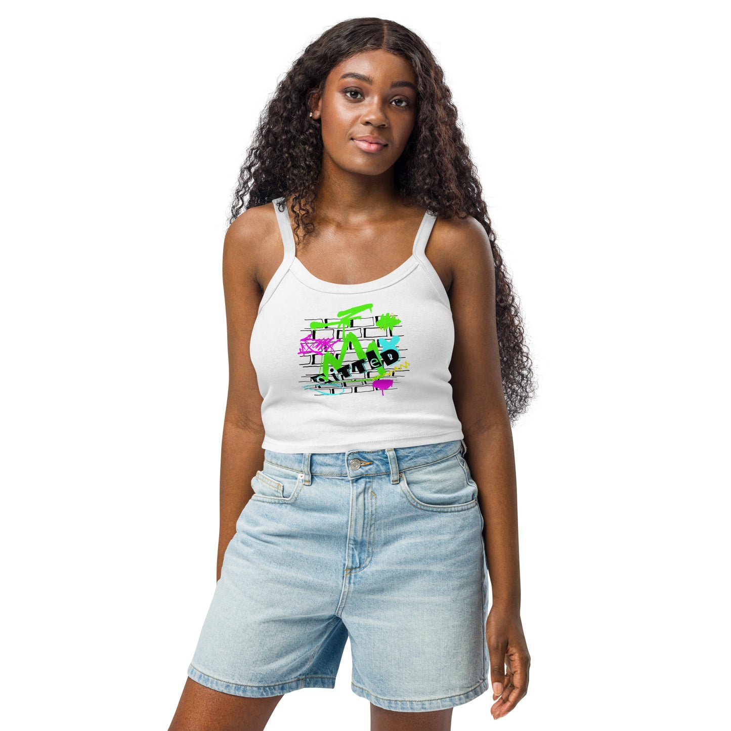 Graffiti Women's Micro-rib Tank Top - Chic & Comfortable