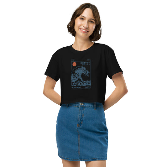 PITTED: HOKKAIDO WAVE Graphic Crop Top – Stylish & Eco-Friendly