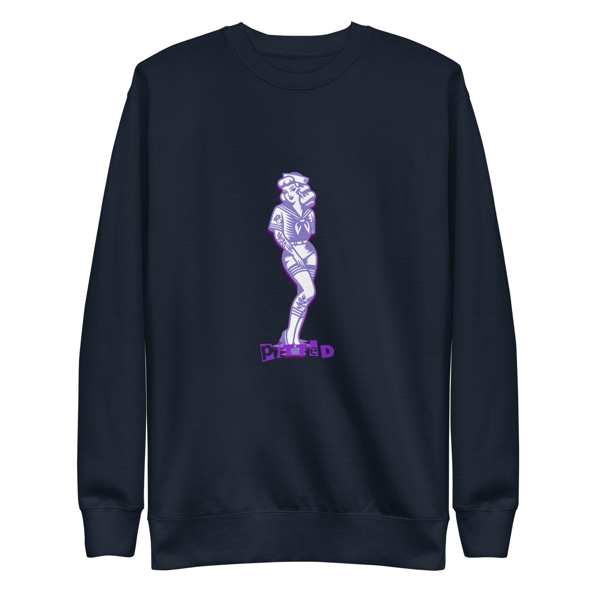 Hey Sailor PITTED Crew Neck: Sail into Bold Comfort Navy