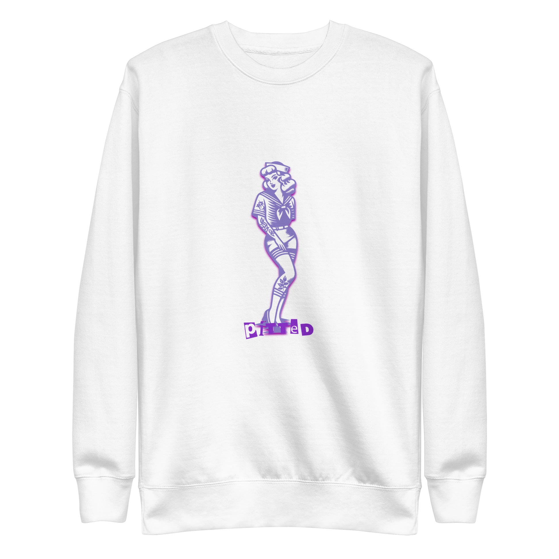 Hey Sailor PITTED Crew Neck: Sail into Bold Comfort White