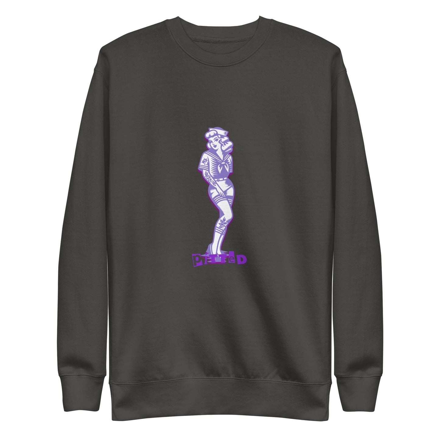 Hey Sailor PITTED Crew Neck: Sail into Bold Comfort Vintage Black 